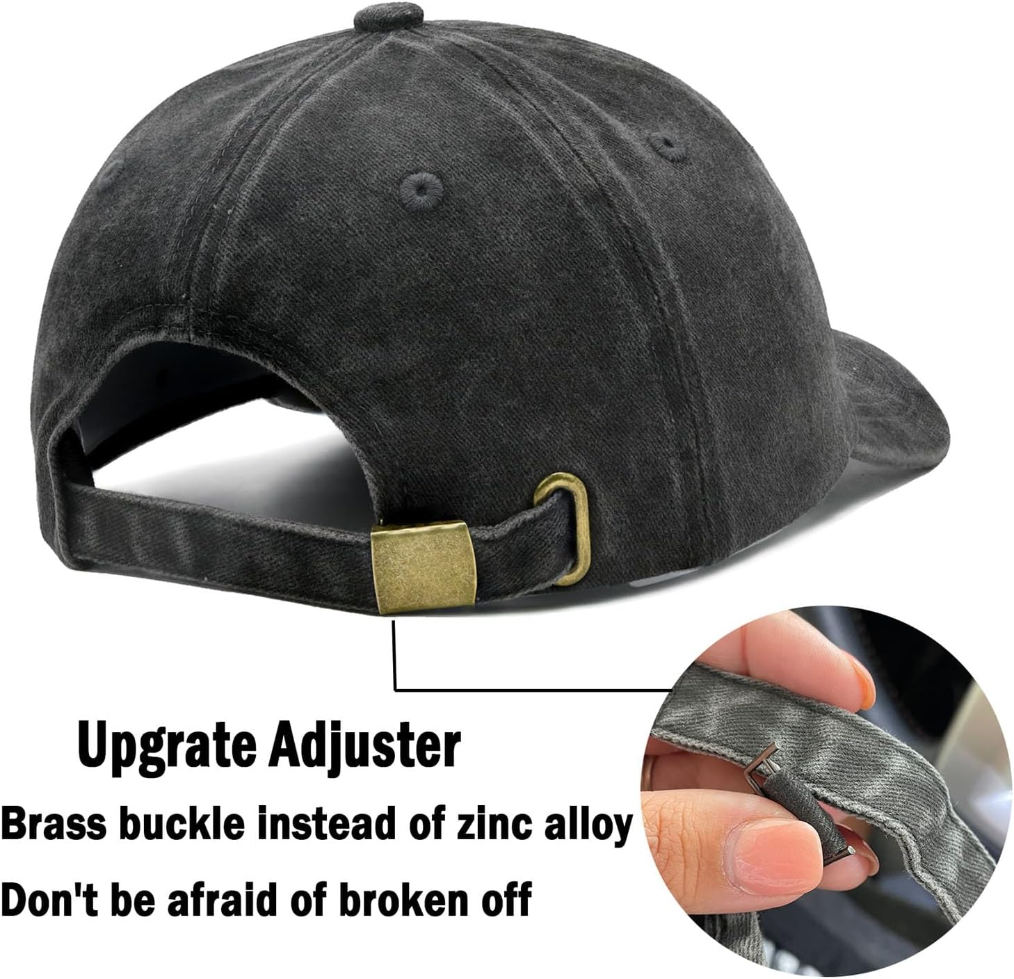 Embroidered Pickleball Hat for Women Pickleball Gifts, Washed Cotton Adjustable Vintage Baseball Cap - Image 5