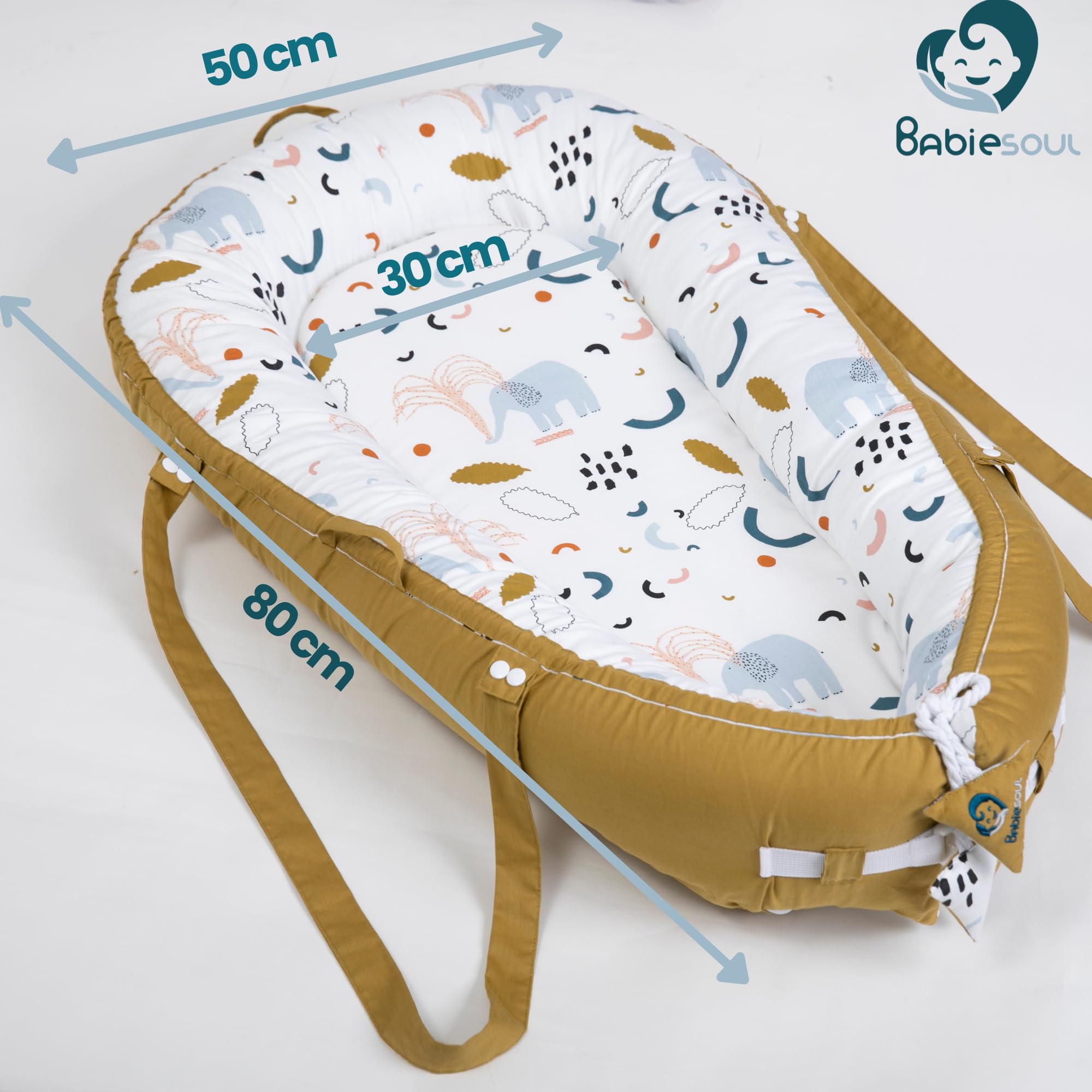 Reduktor do łóżeczka niemowlęcego-Cocoon-Cododo-Cale-100% bawełna-80cmx50cm-Niemowlę