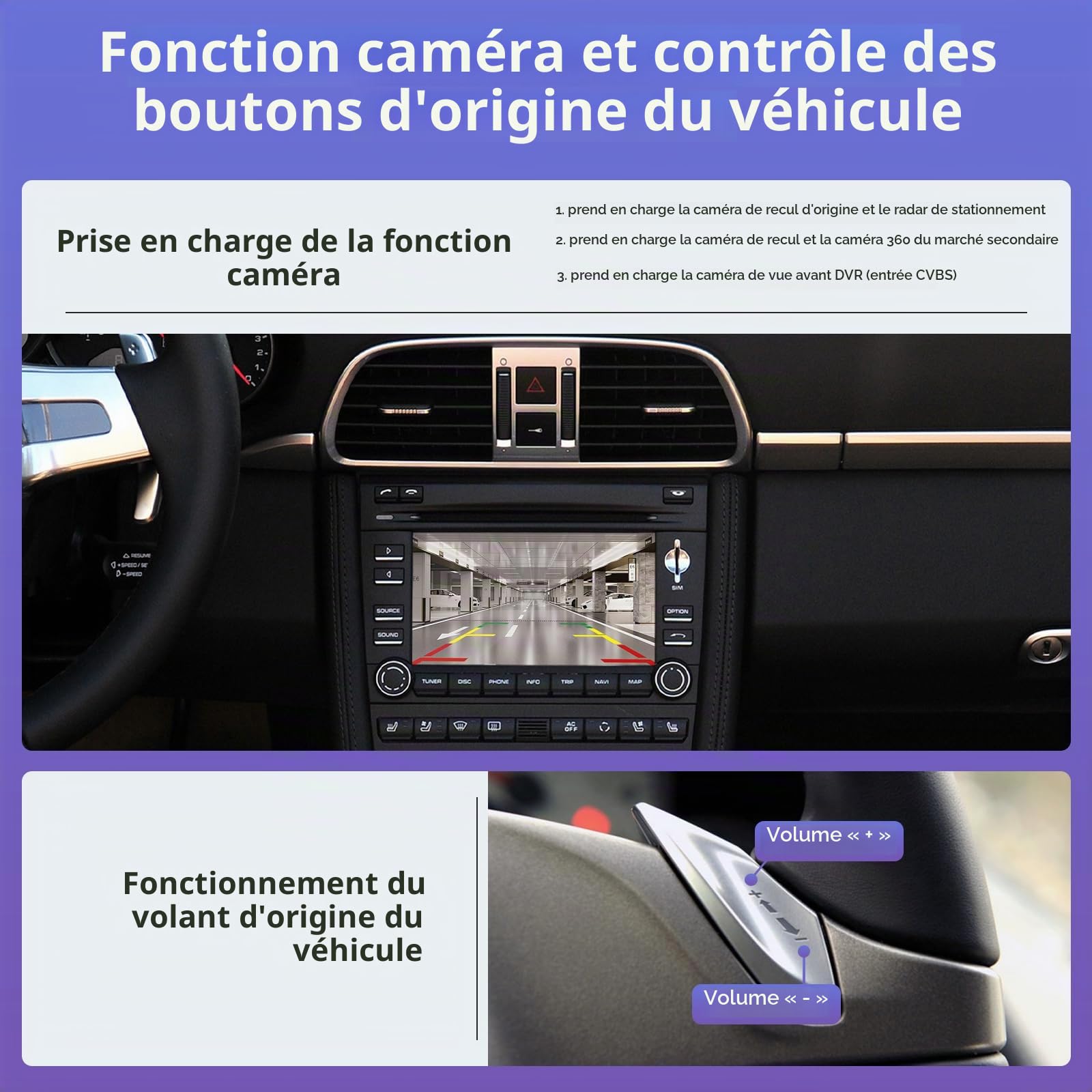 Road Top Module CarPlay sans Fil pour Porsche avec PCM 3.0 | Compatible Cayenne/911/Cayman/Boxster (2008–2012), Android Auto sans Fil, Interface Décodeur CarPlay, MirrorLink