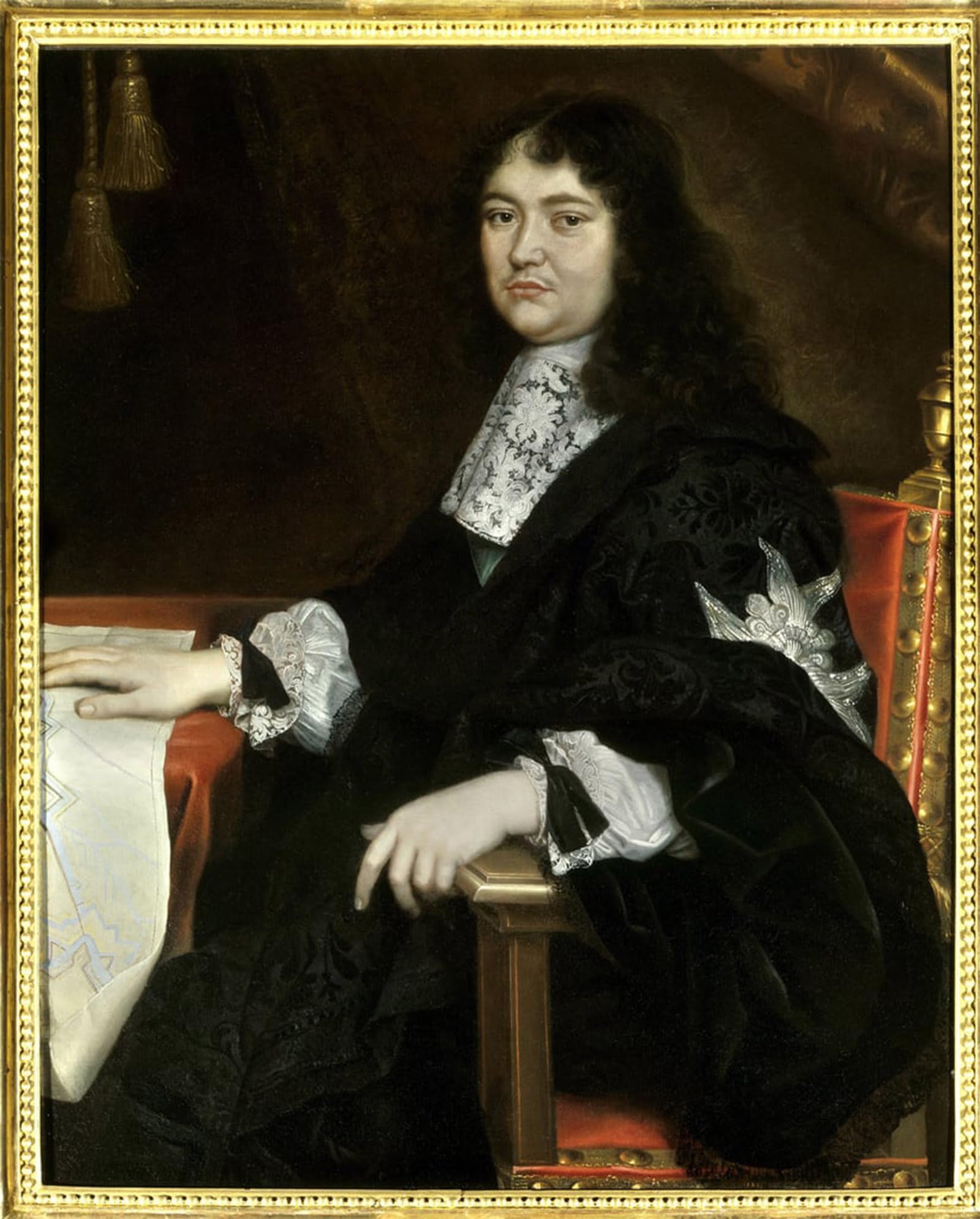 ARTXLXXBN Famous Print Painting Colorful Art Print Portrait of Michel Tellier Marquis of Louvois Painting by Pierre Mignard Canvas Art Decorations for Home Decor 60x90cm