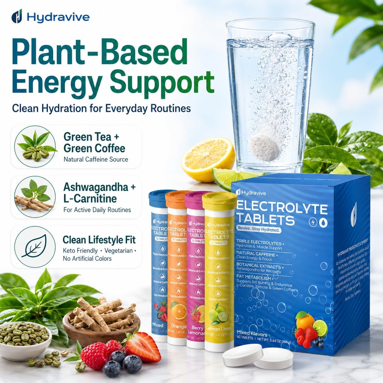 Electrolyte Tablets for Hydration – Sugar-Free with Ashwagandha 40ct image 4
