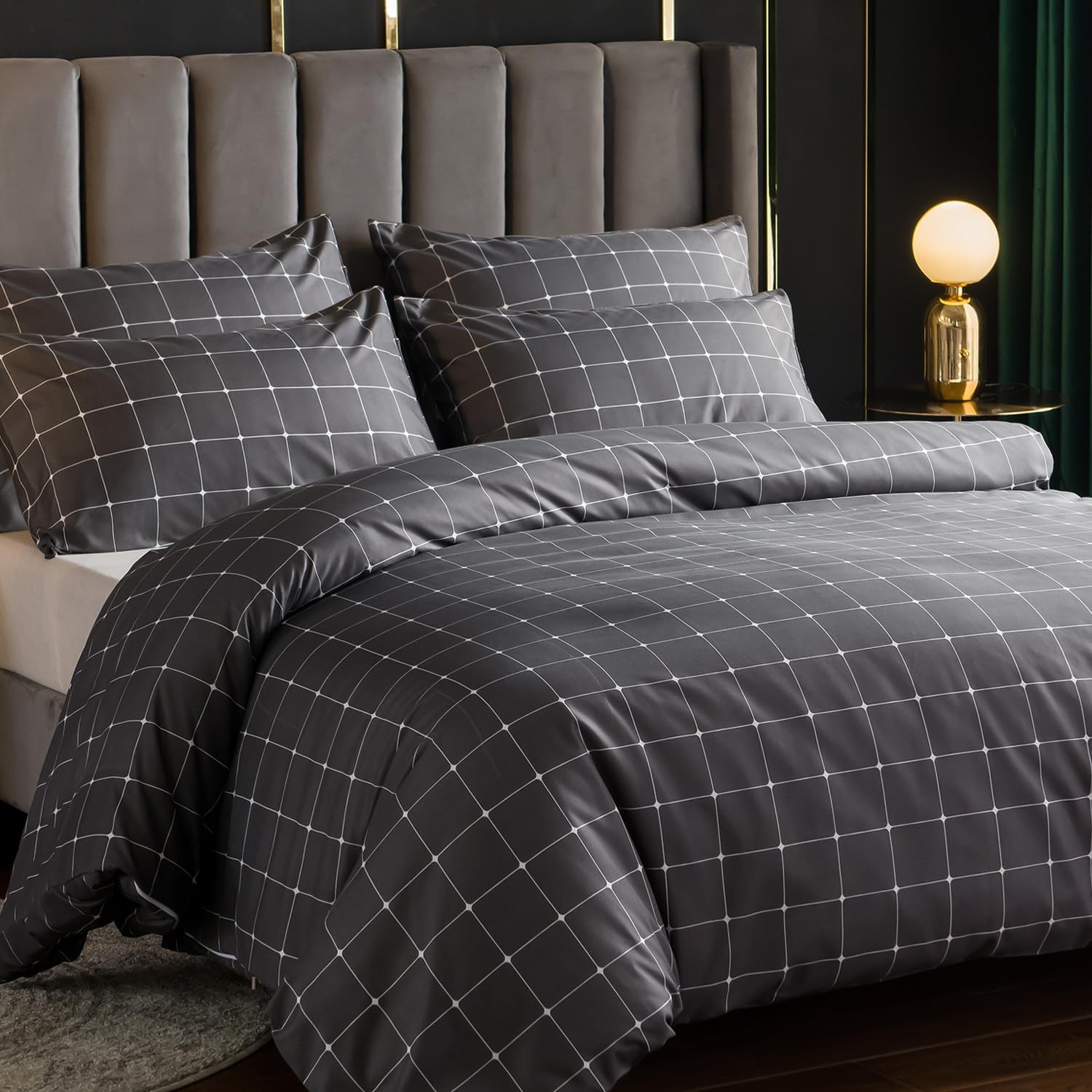 Lazzaro Double Duvet Set - Premium Microfiber Reversible Dou...