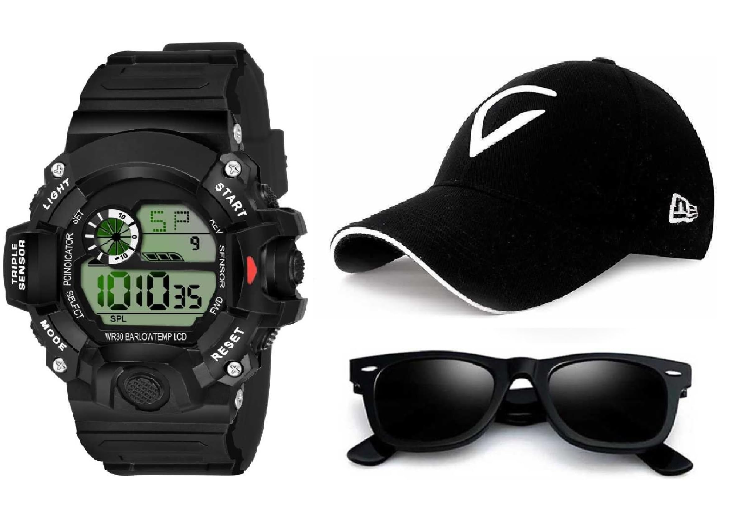 ZUPERIA Trending Combo of Watch Sunglass and Cap for Boys (Pack of 3) (B0CXM17NJW) Amazon Price History, Amazon Price Tracker