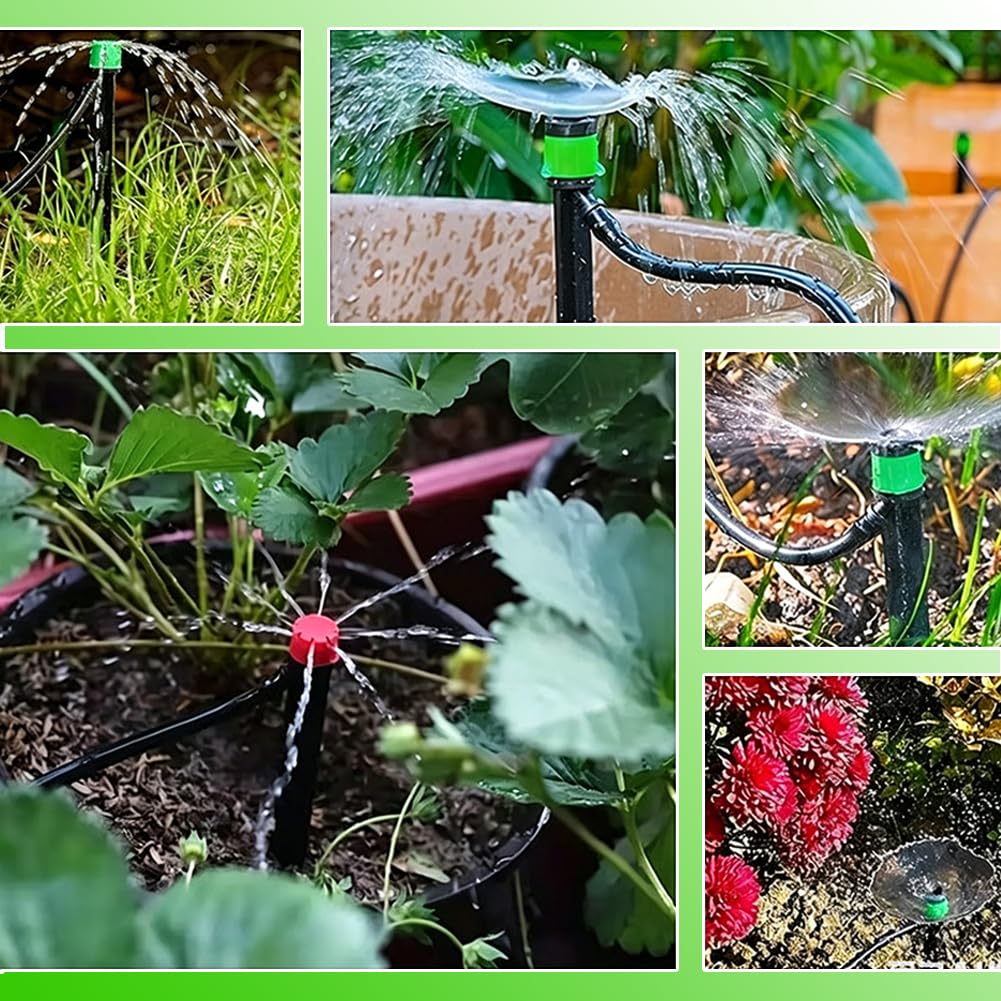 Tubo di irrigazione a goccia in PVC, 8/11 mm (5/16"), 50 m (164 piedi), tubo di distribuzione per irrigazione da giardino, frutteti e prati (8 mm di diametro interno, 11 mm di diametro esterno)