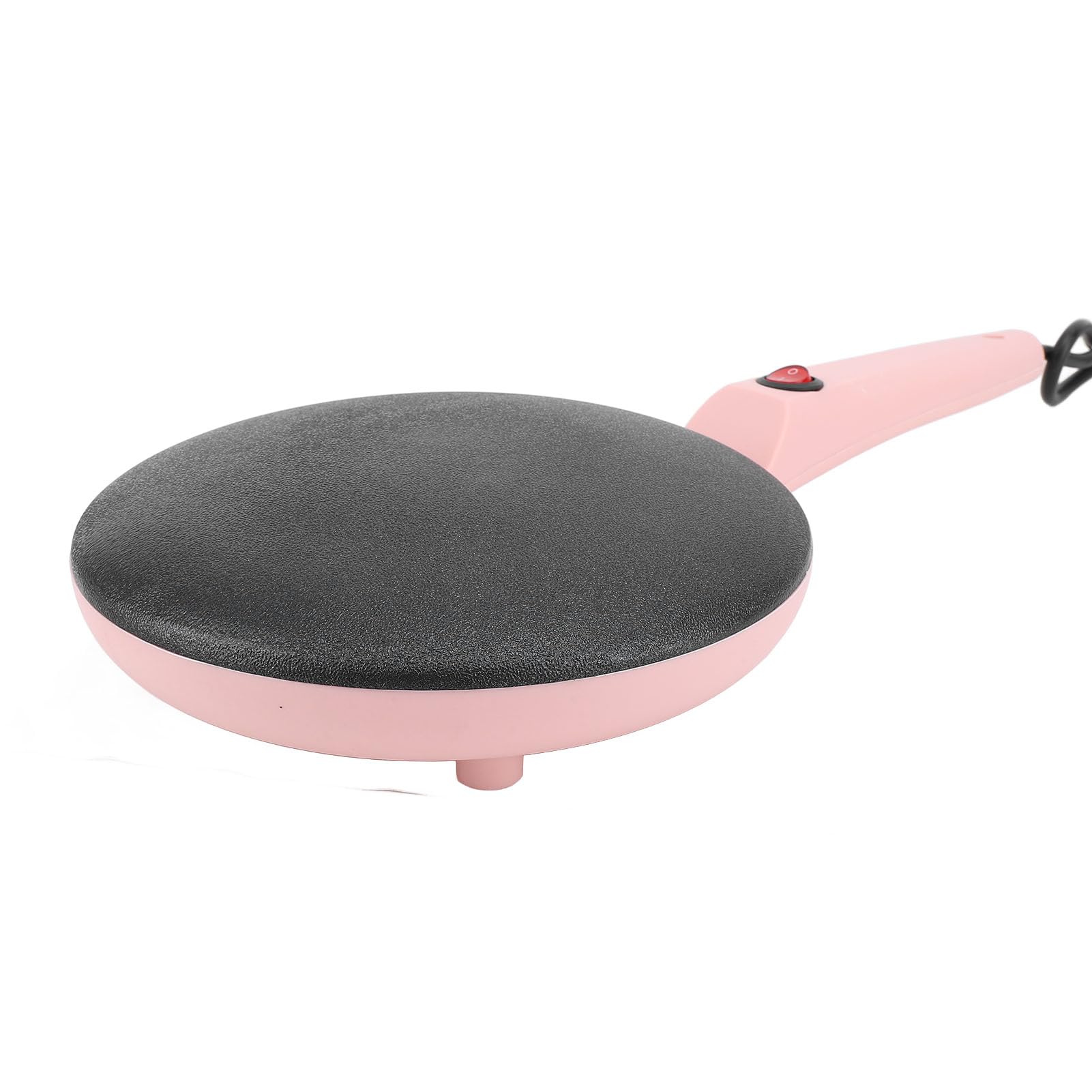 Ymiko Electric Crepe Maker Automatic Temperature Control Non Stick Coating 8 Inch Crepe Maker with Silicone Spatula Applicable for Kitchen (pink2)