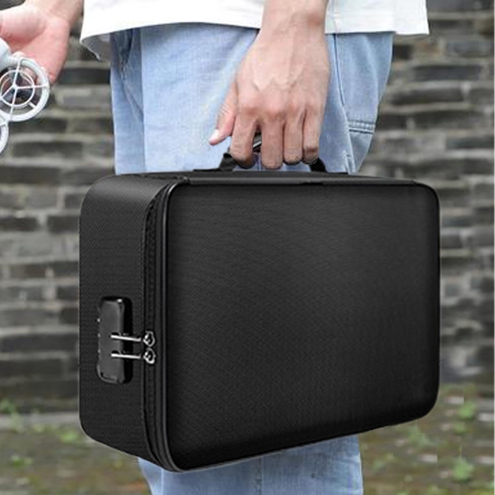 Cassaforte Portadocumenti Ignifuga Impermeabile Buste ignifughe | Borsa Antifuoco Con Lucchetto Scatola organizer portatile In Caso di Morte con tasche per documenti