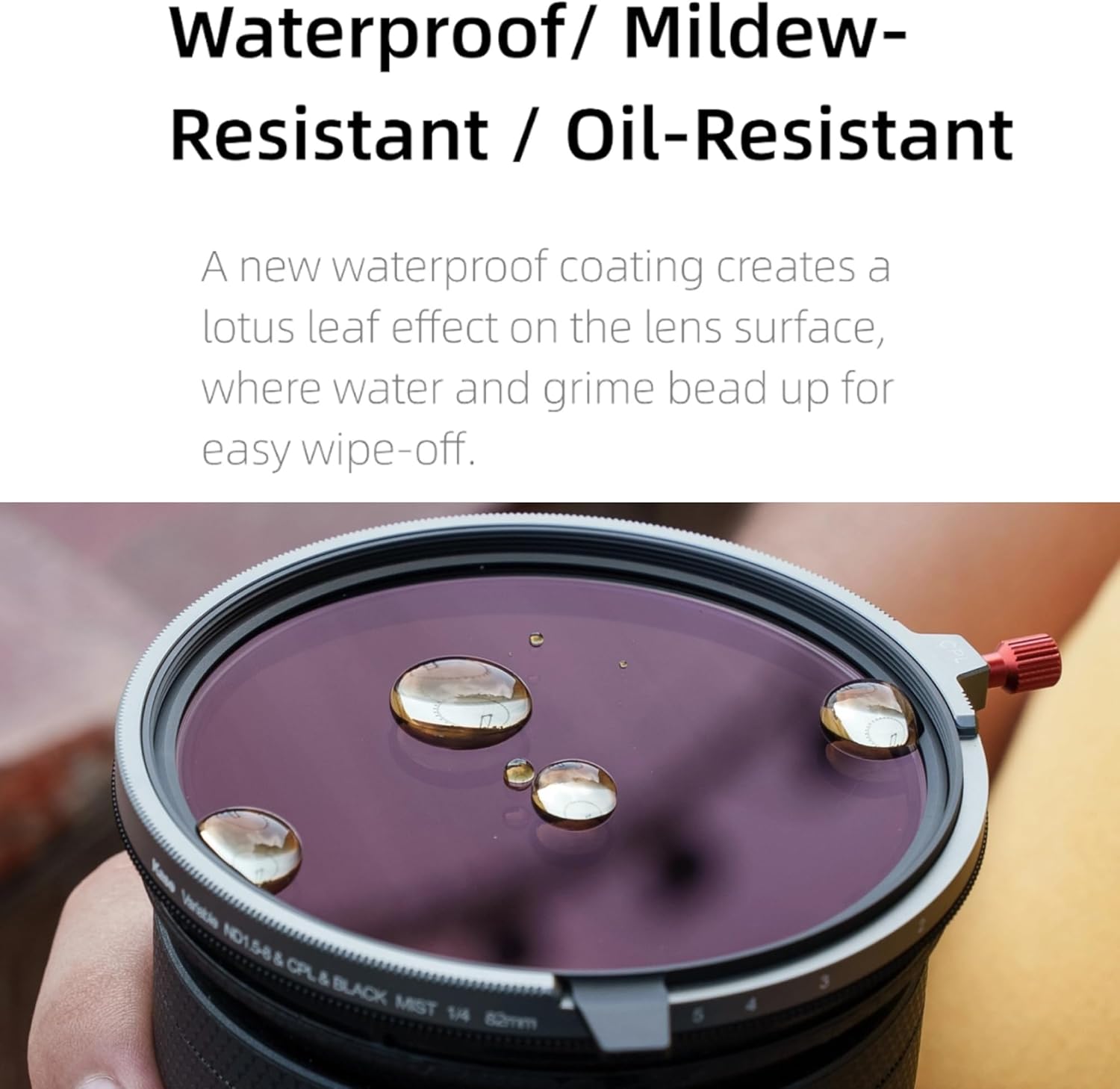 OPEN Kase 77mm 3 in 1 Variable ND1.5-8 Stops + CPL + Black Mist 1/4 Camera Lens Filter,ND3 to ND236 Neutral Density Circular Polarizing Multicoated Effect Filter for Studio Outdoor Video Vlog Shooting