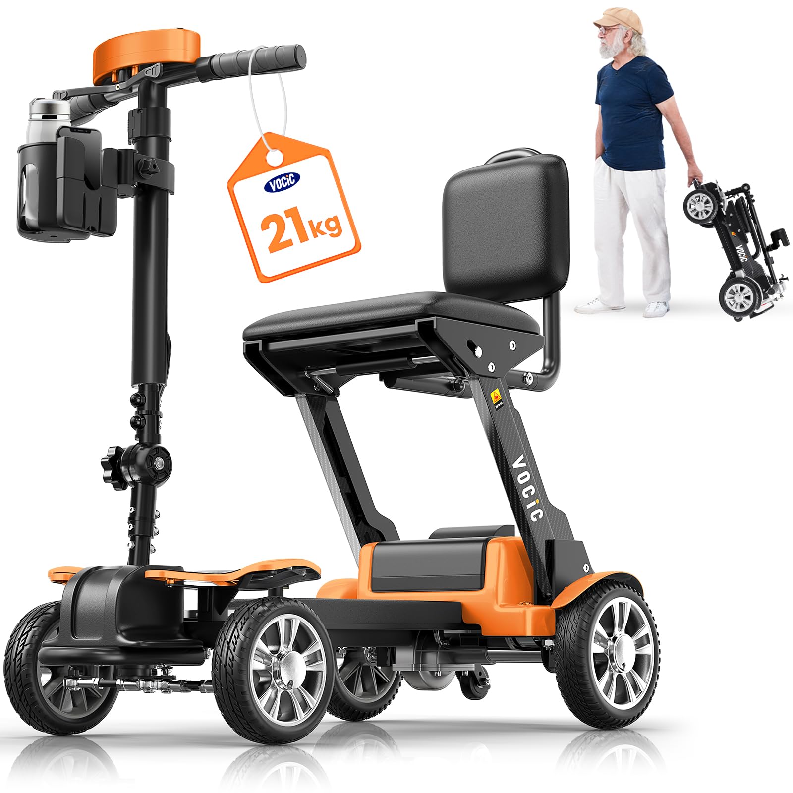 カロバイ CALOBYE VOCIC D71 Kohlefaser Elektromobil klappbar leicht für Senioren