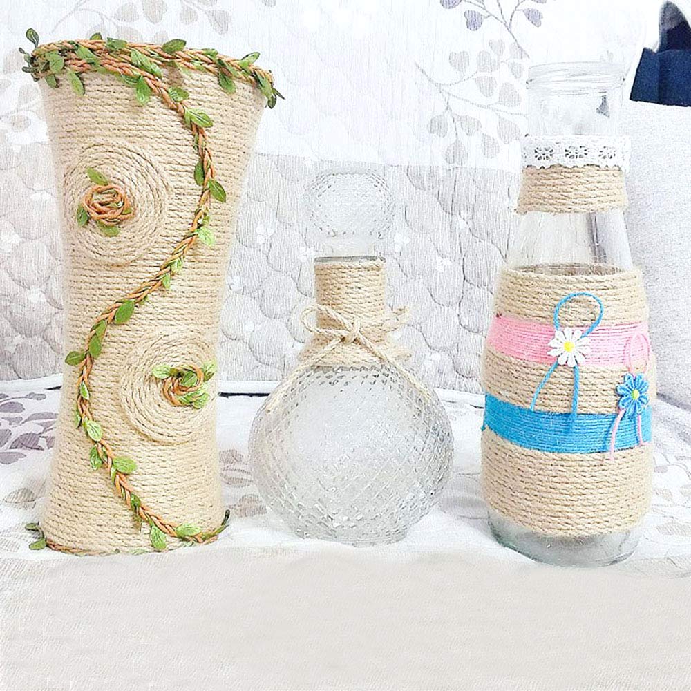 4 mm 200M Cordel de Algodón Cotton Twine Hilo Macramé Trenzada de Algodón Natural para DIY Artesanía Hecha a Mano Craft Cuerda Manualidades