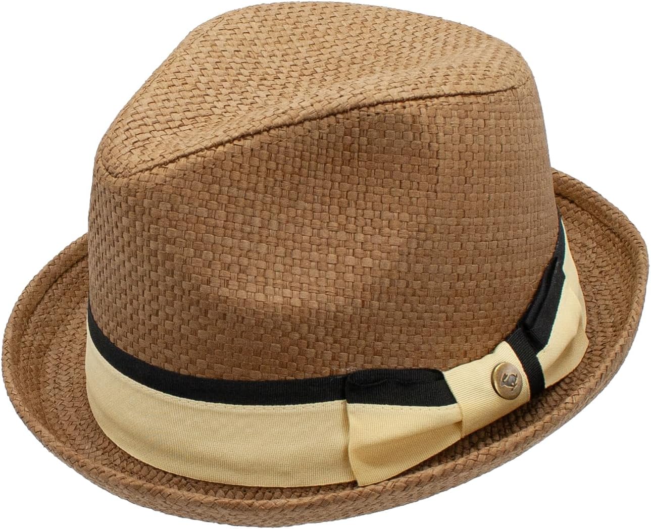 Peter Grimm Depp Natural Straw Fedora - Brown (S/M) : Clothing, Shoes & Jewelry