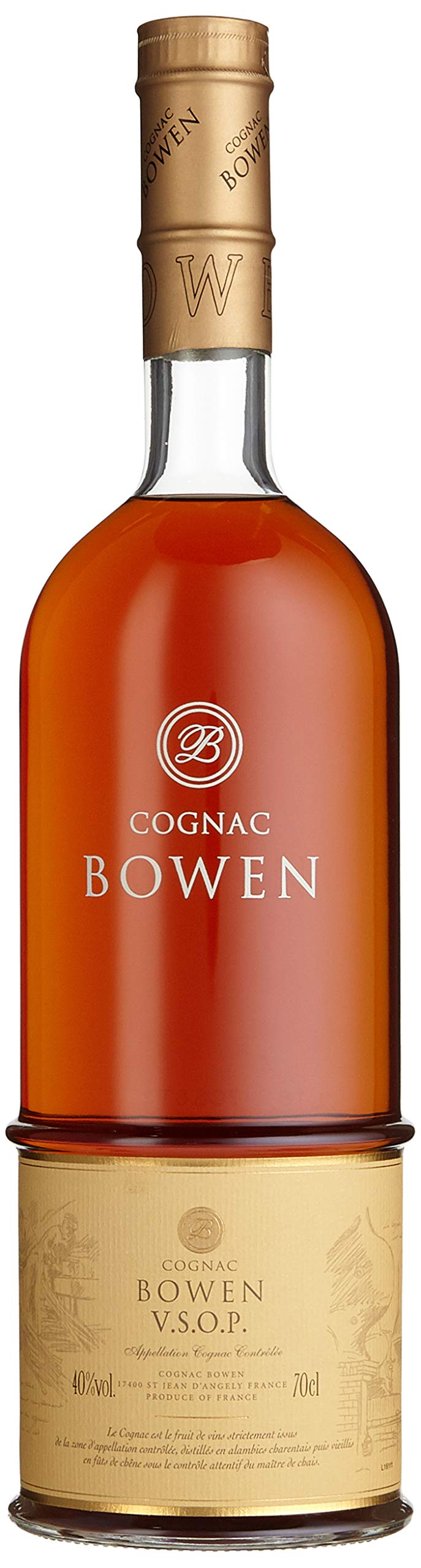 Cognac Bowen V.S.O.P. 4-5 Jahre in Geschenkverpackung halbtrocken (1 x 0,7 l)
