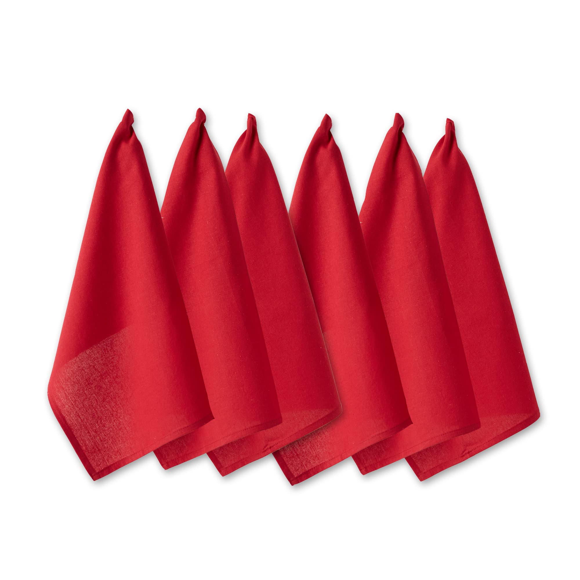 DII Cotton Flat Woven, Tango Red, Small Set, 18x28, Small Set, 18x28"