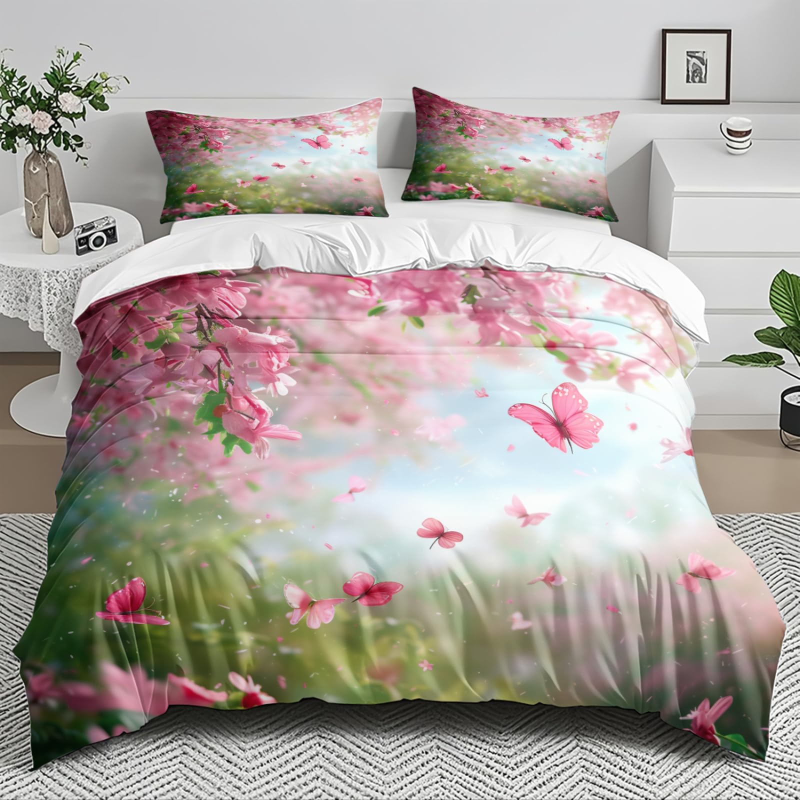 Parure de lit 220x240 adulte avec fermeture éclair pour un enfilage rapide