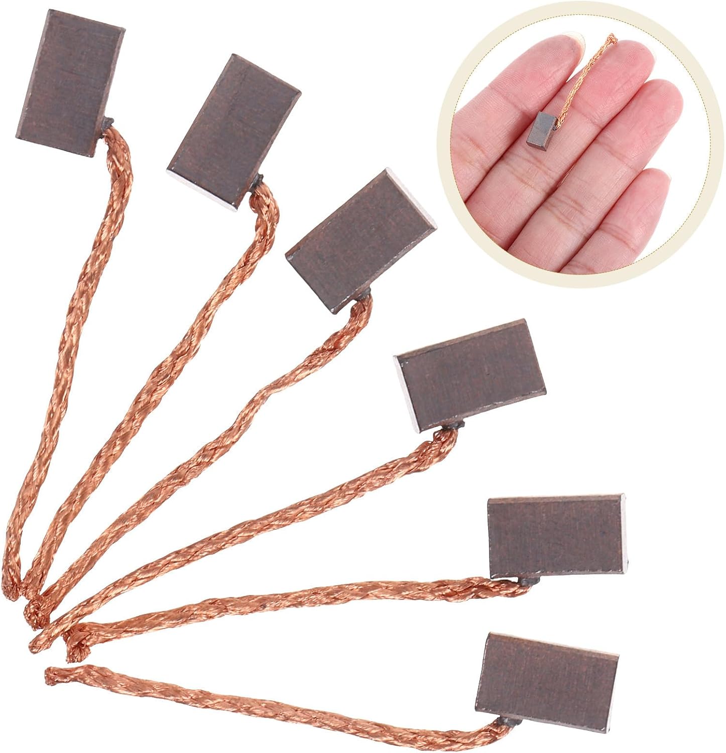 Car Window Motor Carbon Brushes High Conductivity Durable Electric Motor Brush Replacement for Automotive Window Lifter 6pcs Set