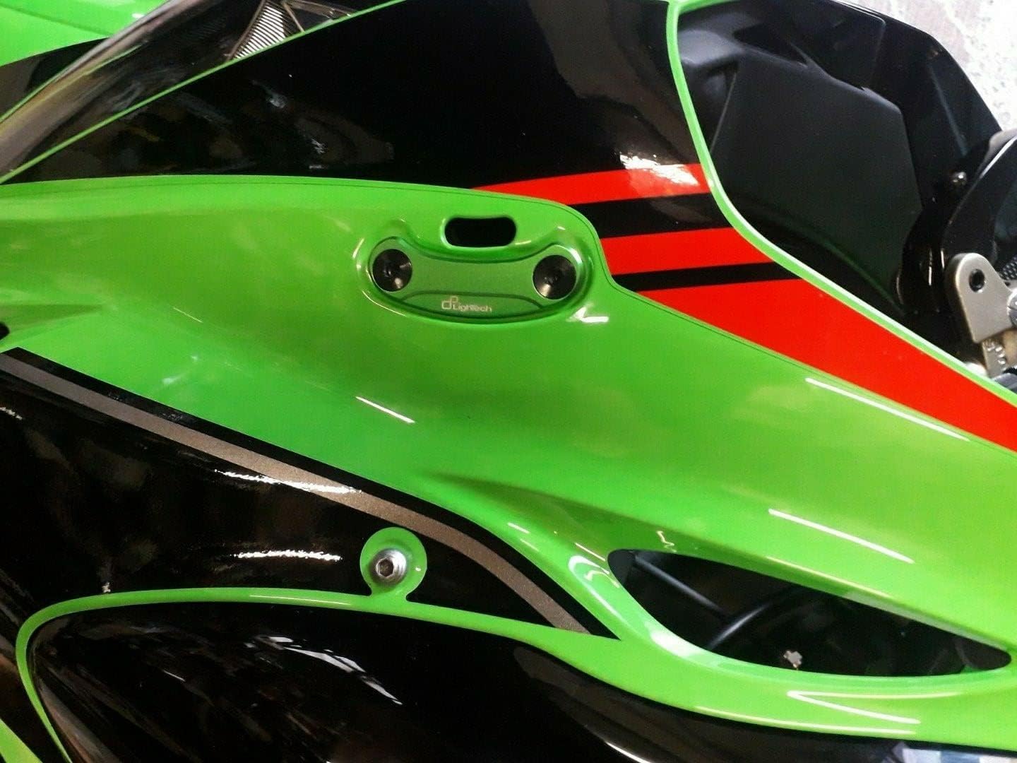 Mirror Hole Caps Covers Plug Eliminators Block Off Blanking Plates Compatible for Kawasaki ZX10R 2016-2021 Green