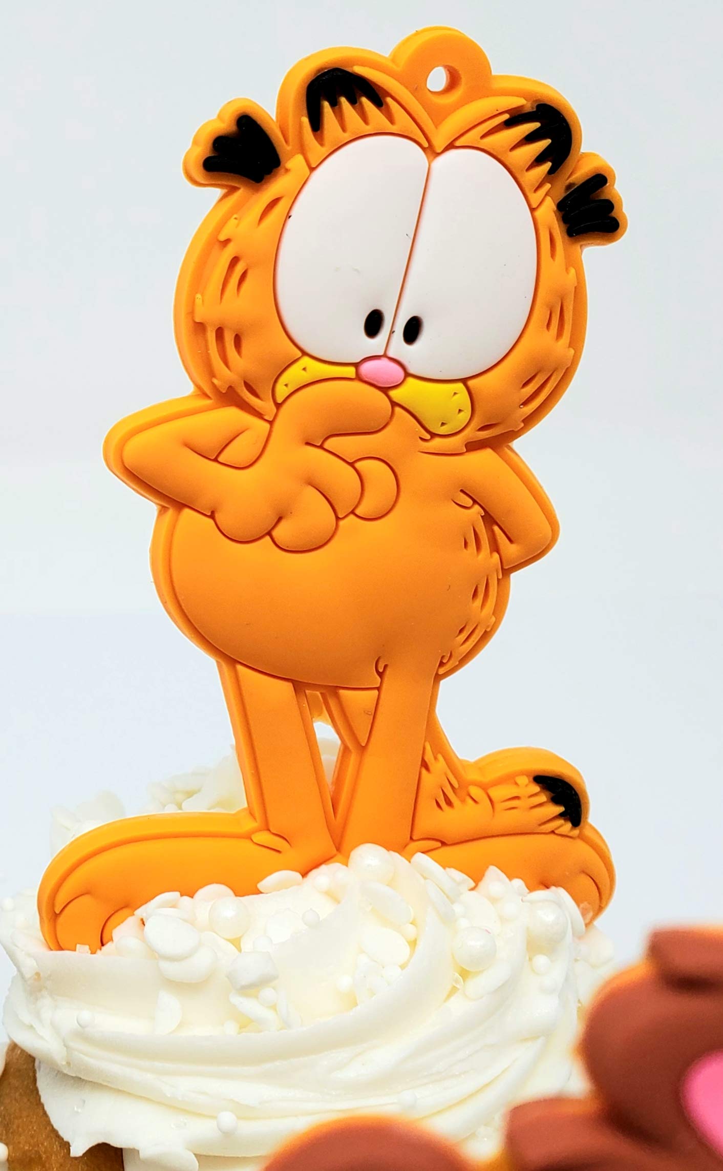 Garfield Birthday Cupcake Cake Topper Set Featuring Garfield and