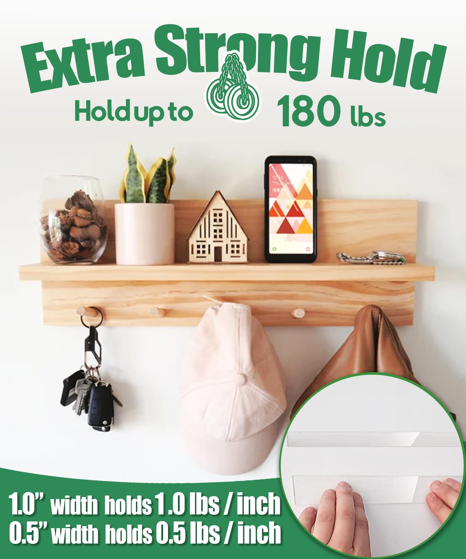 Extra Strong Double Sided Tape Heavy Duty - 240 x 1 0 0 5 - Removable Two Sided — view 2