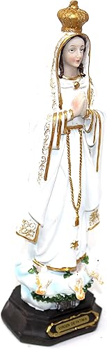 Miniatura 2 de 12" Virgen De Fátima Estatua Nuestra Señora de Fátima Figura de Resina JY47-12