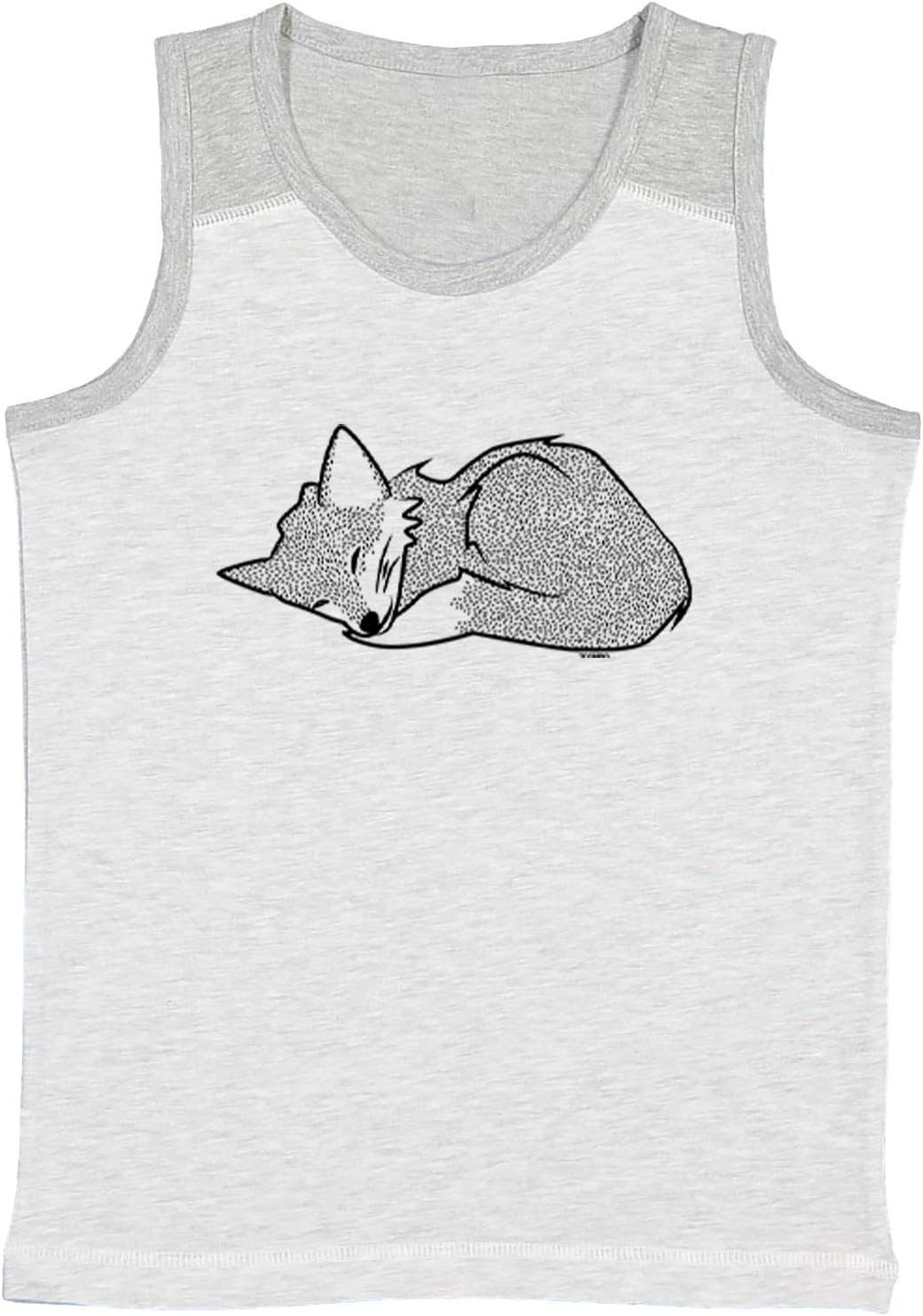 Sleeping Fox - Cute Adorable Youth Contrast Back Tank Top
