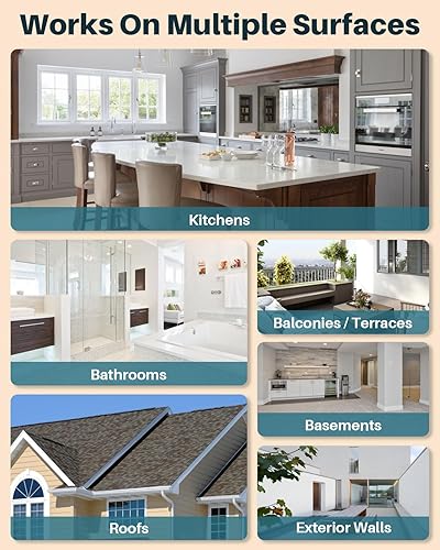 Miniatura 6 de Sellador impermeable transparente, revestimiento impermeable transparente de 175 onzas, agente invisible a prueba de agua líquido para techos,