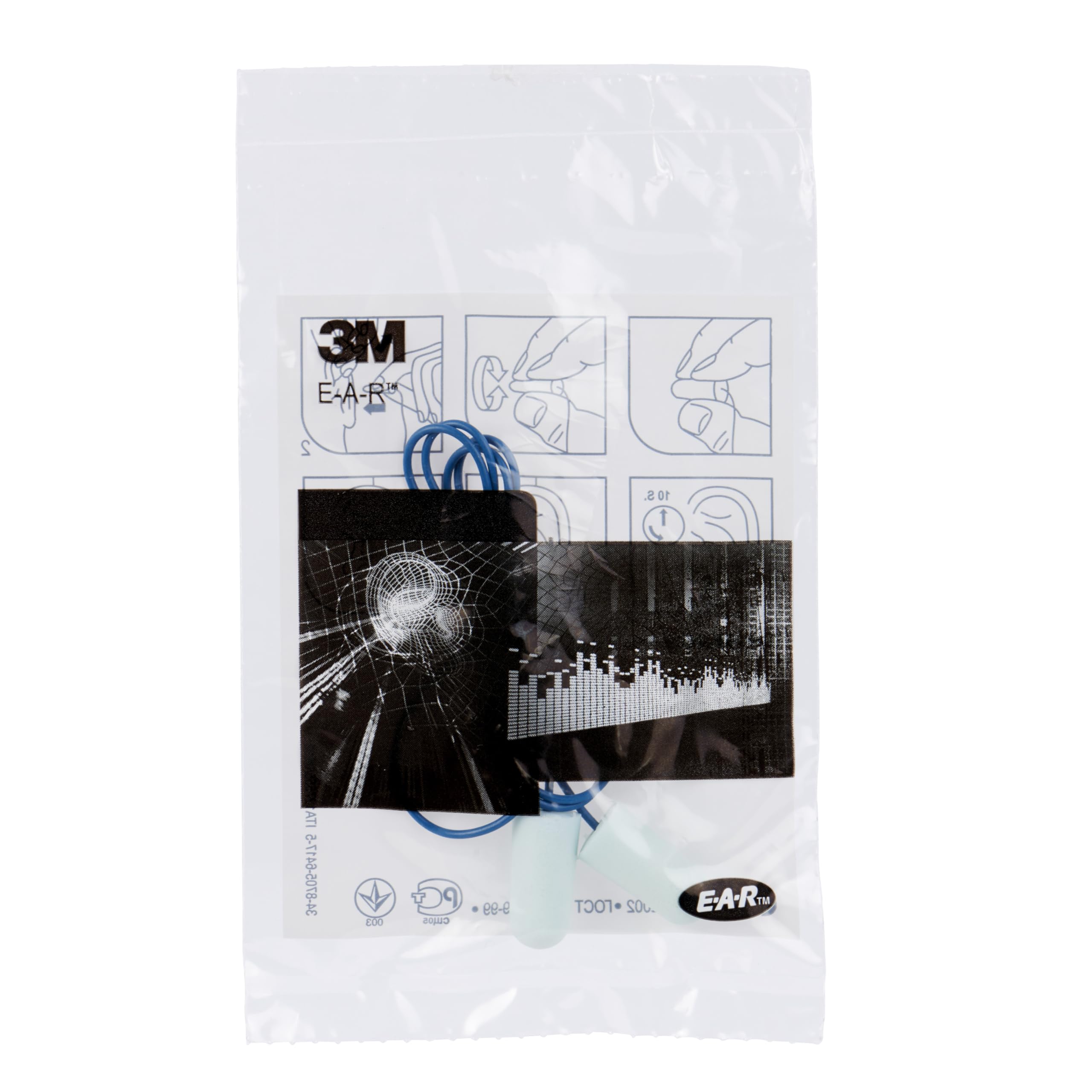 3M™ E-A-Rsoft™ Metal Detectable Inserti auricolari modellabili e rilevabili al metal detector, con cordicella, 36dB, ES-01-011A