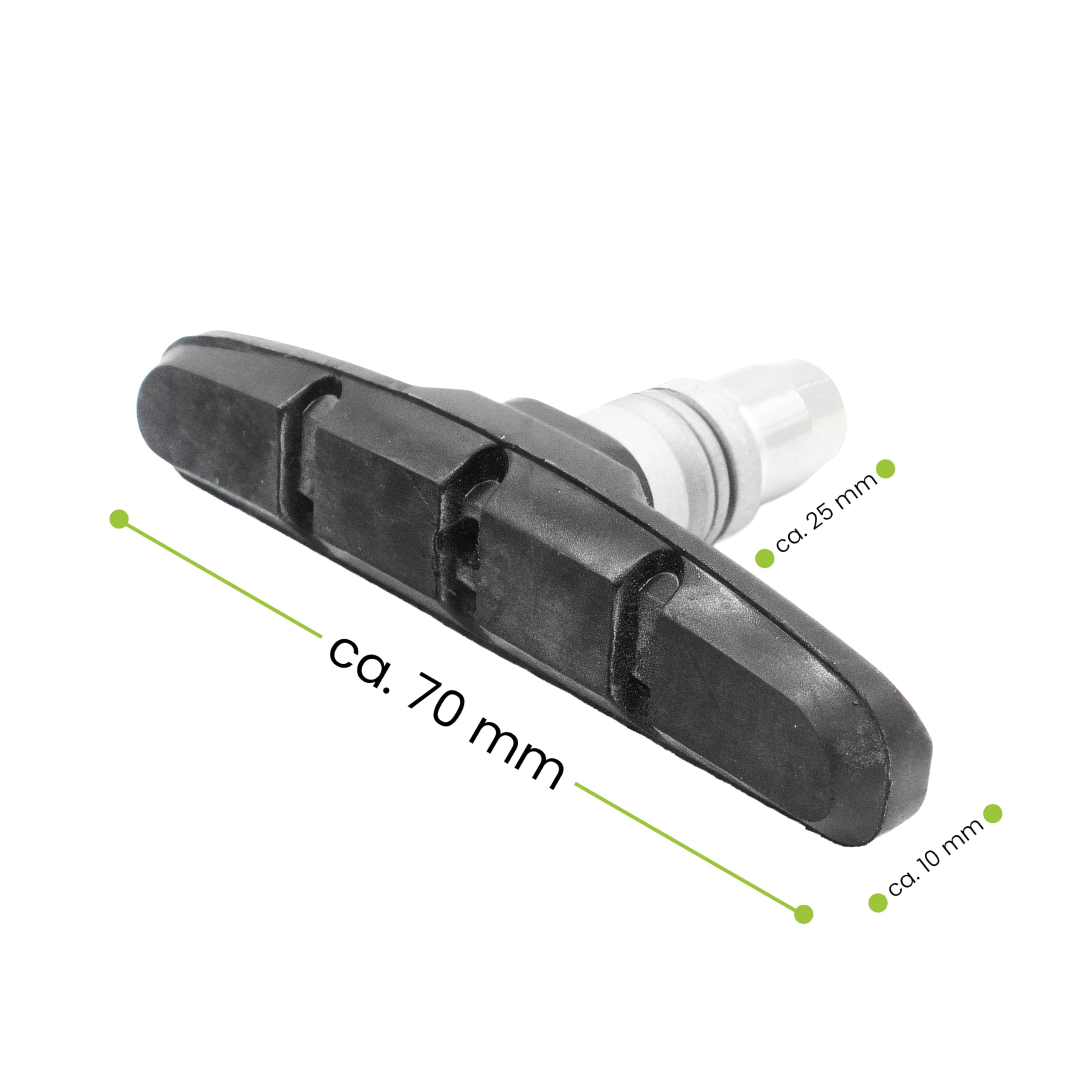 Shimano 2 Paar Bremsbeläge V-Brake Deore XT M70T4 - Fahrrad Bremsklötze | Bremsschuh Set für MTB, Rennrad & Citybike - 70mm Felgenbremsbelag für Alufelgen - Kompatibel mit Alivio, Deore, LX & XT