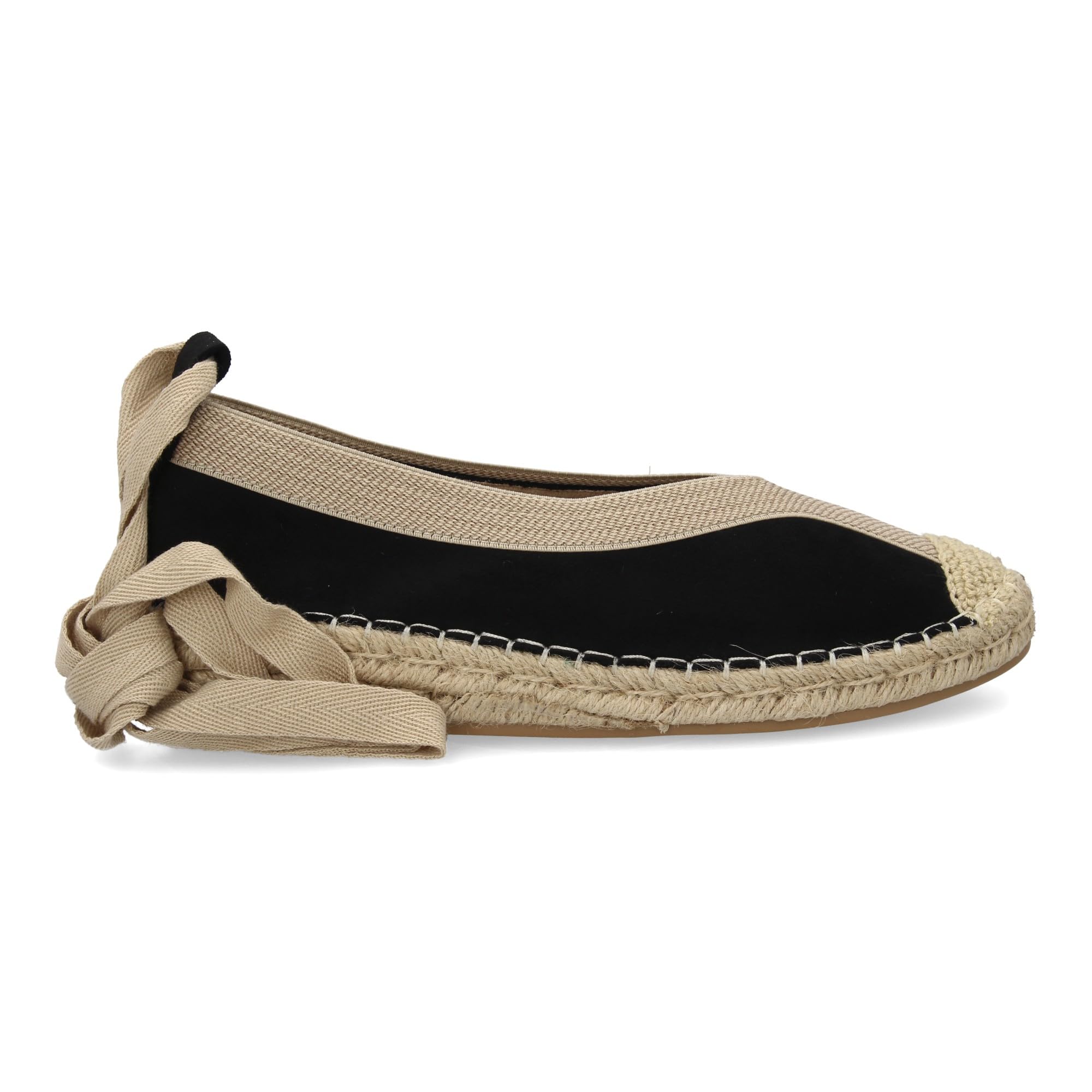 shoes&blues.es Bailarina de Mujer con Yute, Diseno Moderno con Puntera Bordada y Cintas Opcionales para un Ajuste Comodo, Ideales para Primavera-Verano.
