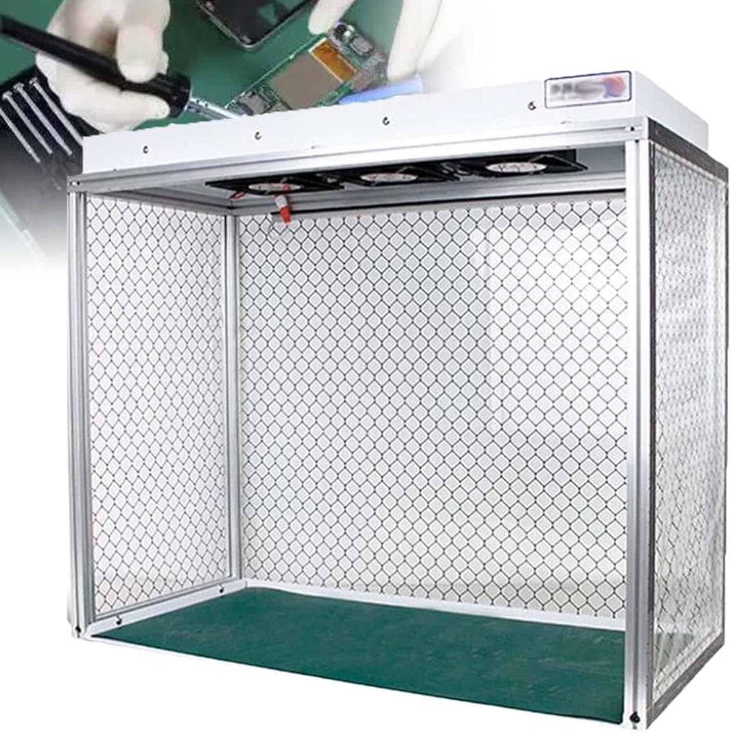 Campana de flujo laminar vertical portátil con 3 ventiladores filtro para laboratorio de trabajo sin polvo