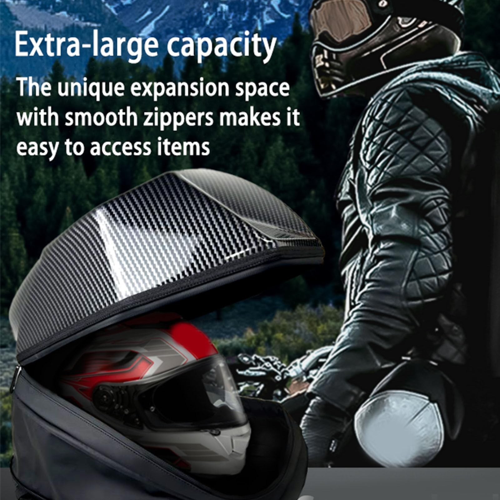 Plecak Z oczami LED, plecak motocyklowy LED, plecak LED, plecak motocyklowy z programowalnym ekranem LED, tekstura włókna węglowego, wodoodporna, twarda skorupa, torba na laptopa na kask