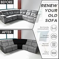 Vista 2 de Weysat Funda elástica para sofá esquinero, protector de muebles para sala de estar, funda de sofá reclinable seccional, sofá reclinable