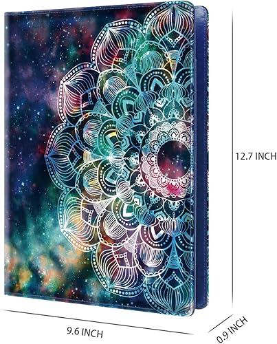 Miniatura 10 de WAVEYU Padfolio - Carpeta portapapeles de piel sintética con cubierta para tamaño carta A4, soporte para bolígrafo, para escuela de negocios,