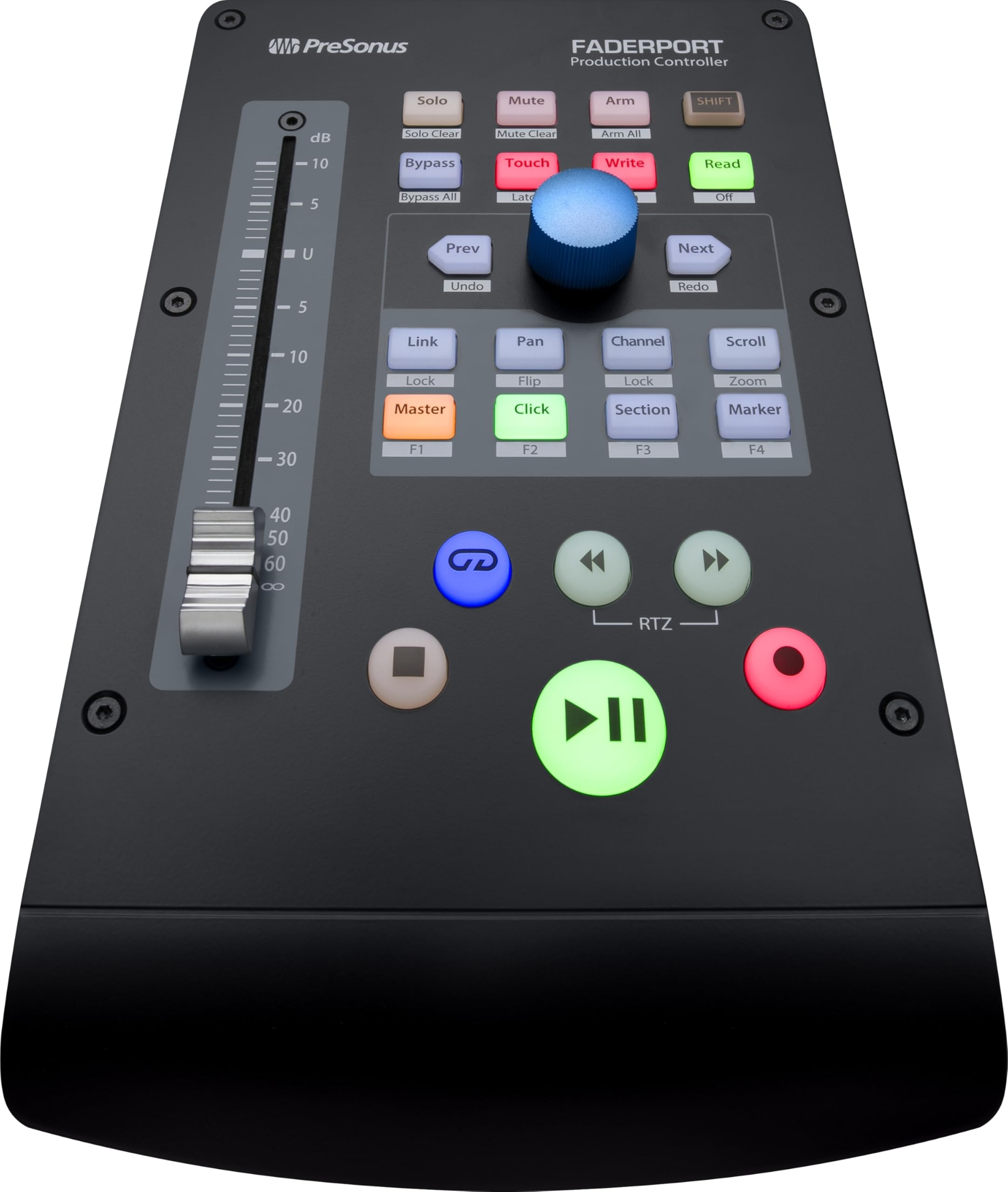 PreSonus FaderPort, Contrôleur de Mixage DAW pour Production Musicale avec Studio One Artist, Ableton Live Lite, Bundle de Logiciels pour Enregistrement, Diffusion et Podcasting