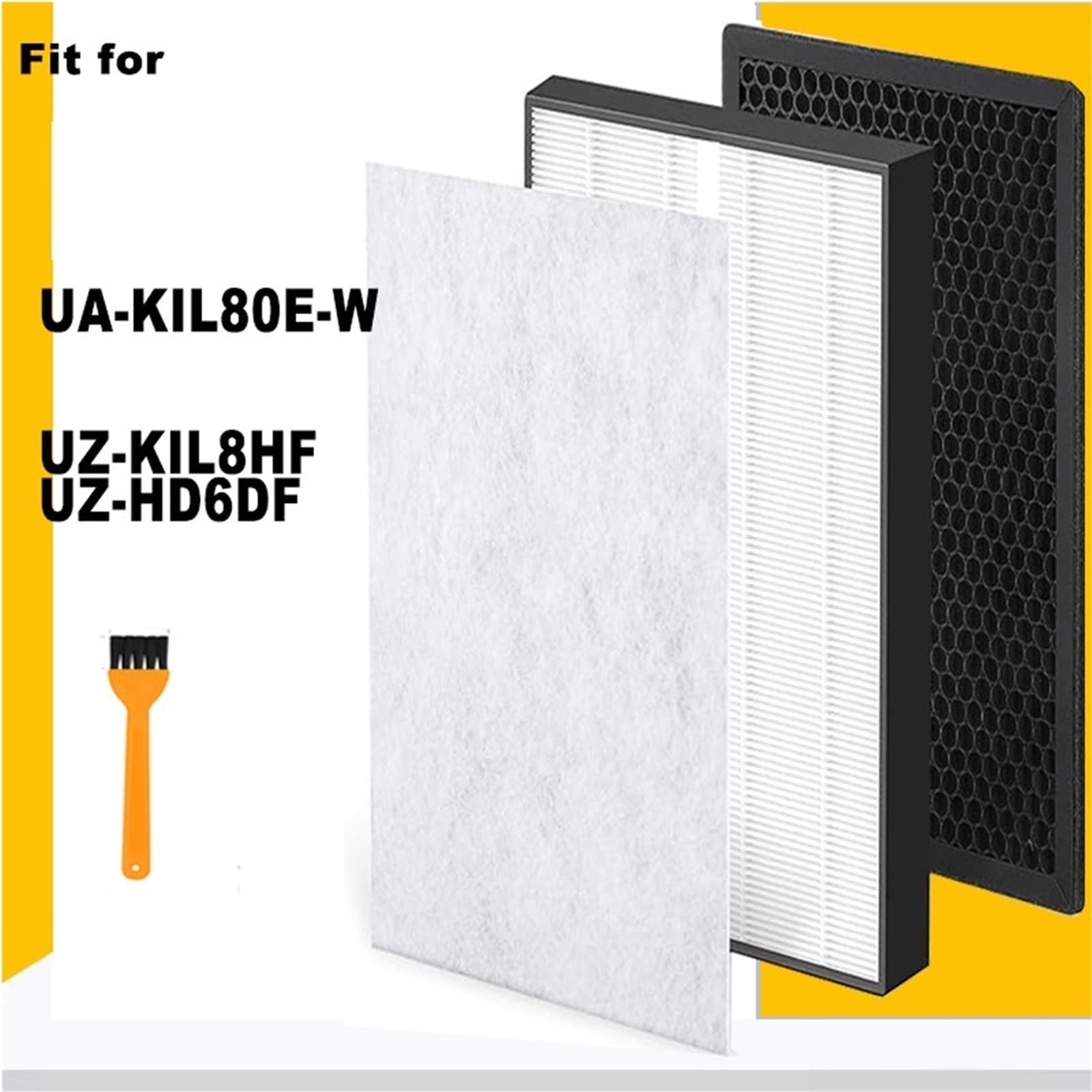 Filtr Hepa H13, Compatible With Sharp, UZ-KIL8HF UZ-HD6DF Filtr Dezodoryzujący Do Oczyszczacza Powietrza UA-KIL80E-W(1set)