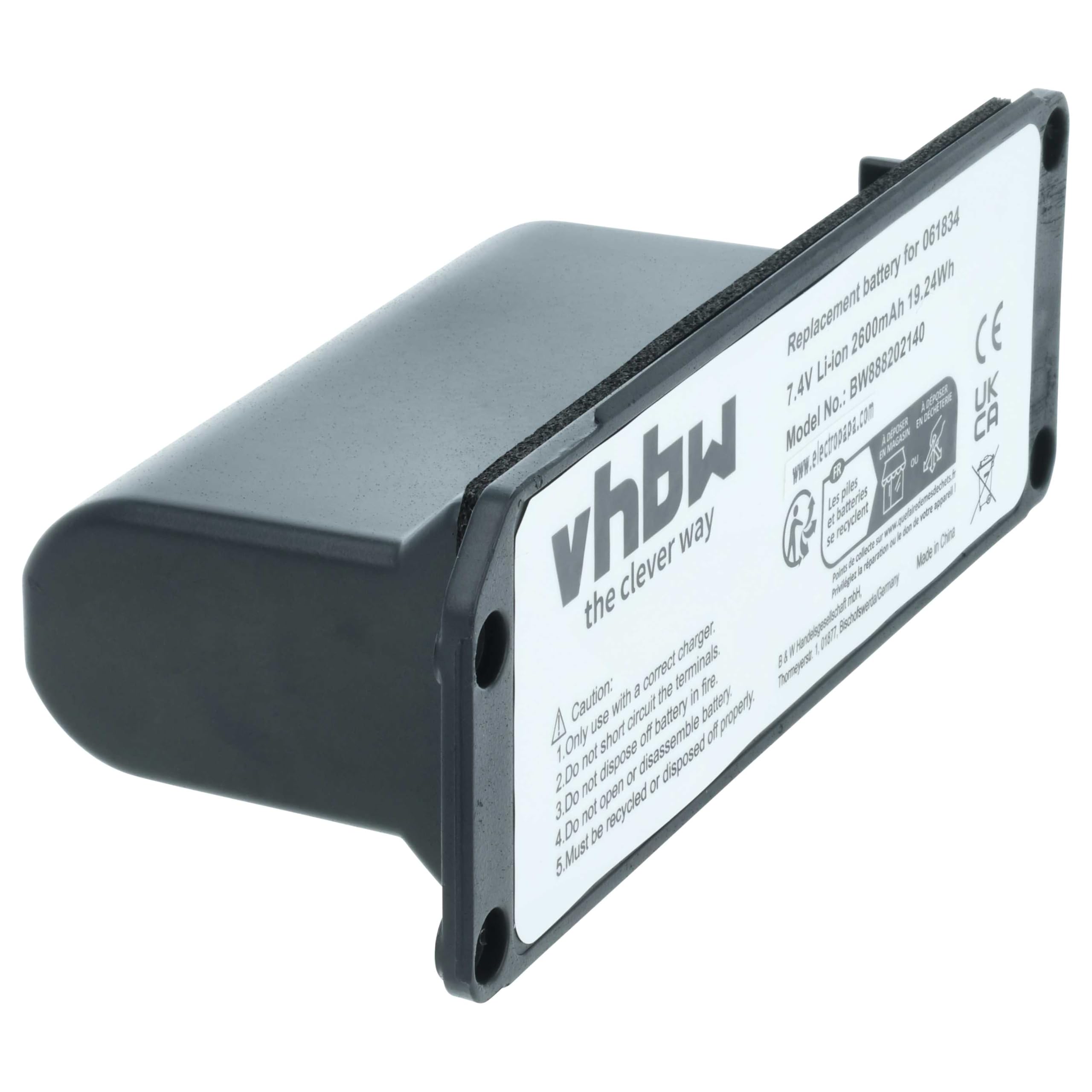 vhbw Bateria zamienna do Bose 061384, 061385, 061386, 061834 do głośników głośników głośników (2600 mAh, 7,4 V, litowo-jonowy)