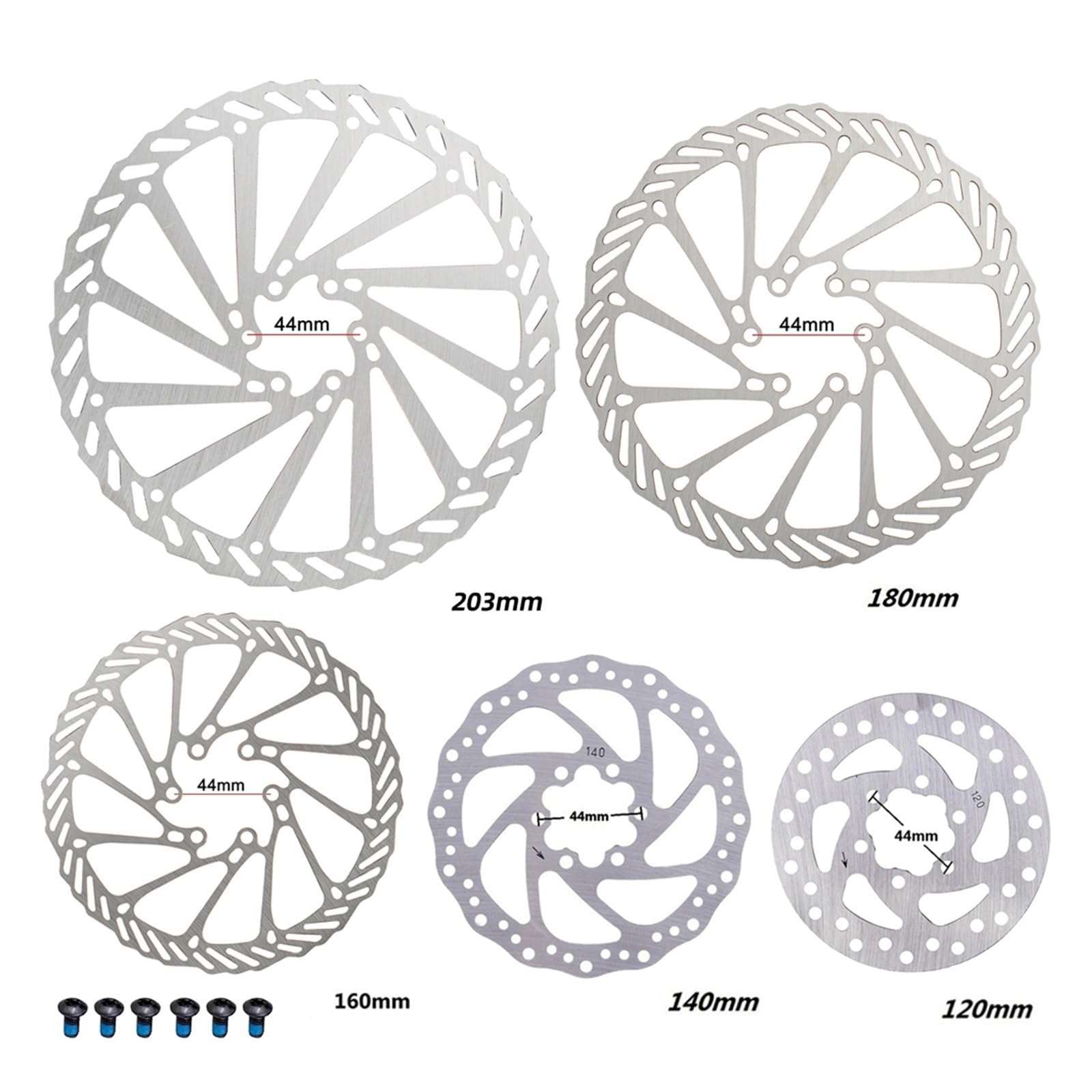 Rotore del freno for bicicletta Disco for bici da strada MTB idraulico in acciaio inossidabile 6 pollici