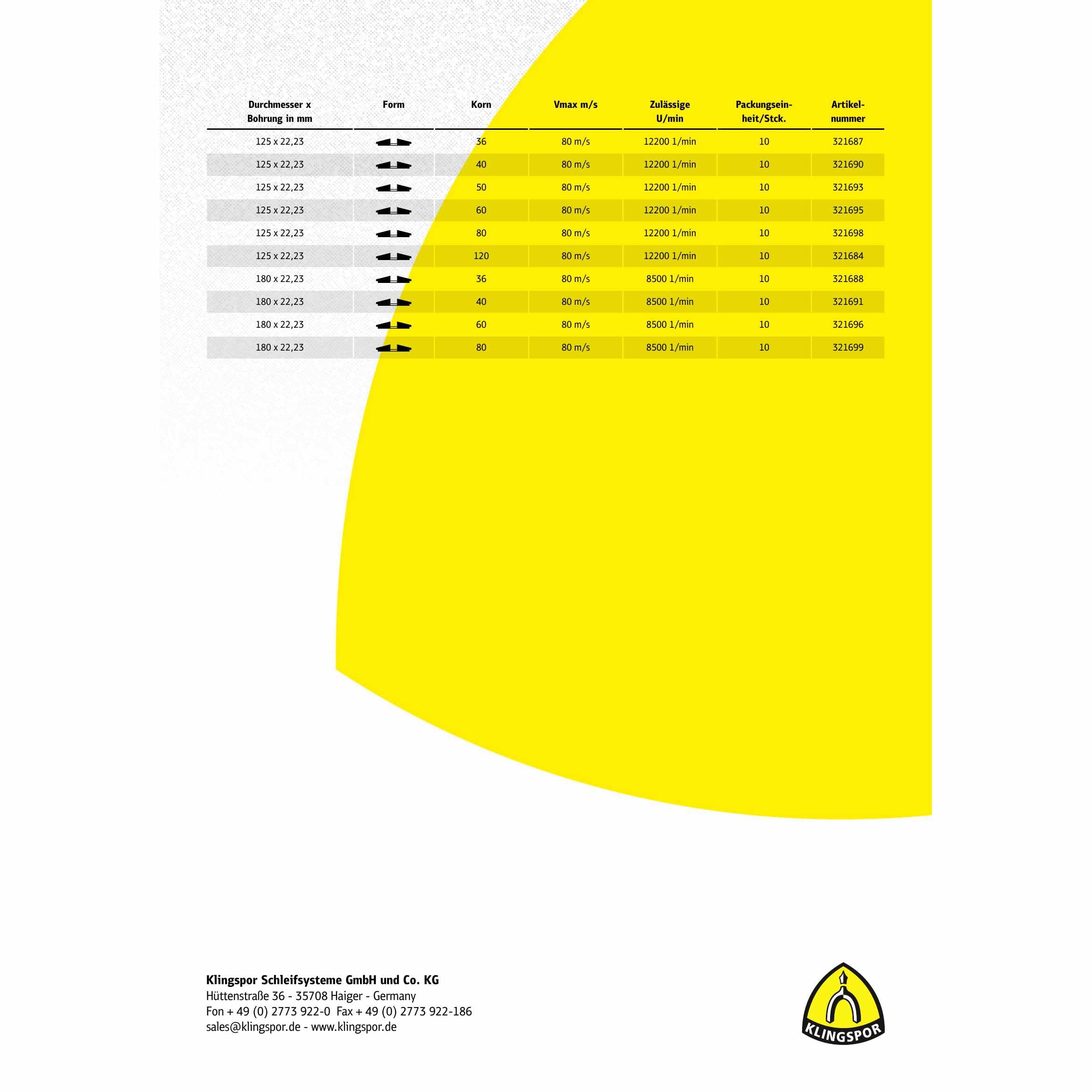 SMT 626 - Platos de lijado (10 unidades, 180 x 22,23 mm, grano 80) : 321699
