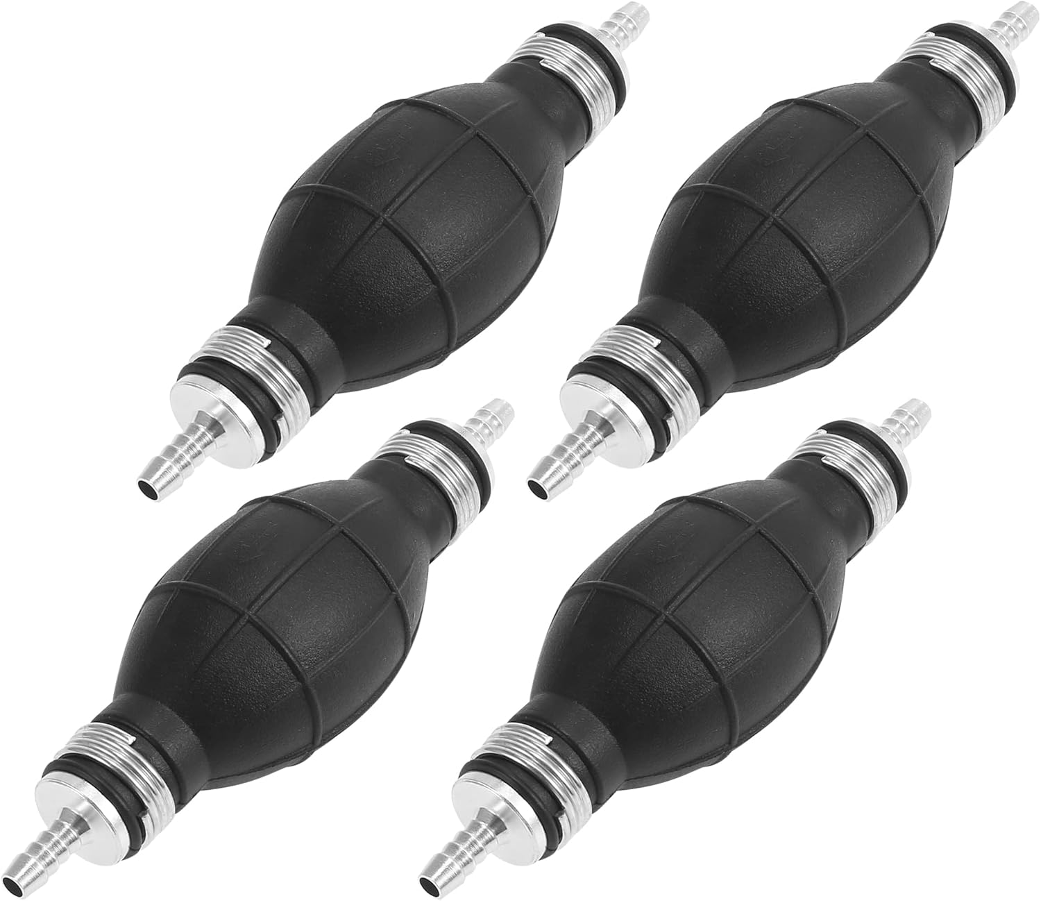 X AUTOHAUX 4pcs 6mm 1/4" Rubber Fuel Transfer Vacuum Fuel Line Hand Primer Bulb Fuel Pump Line Hose Hand Primer for Car Marine Boat Diesel
