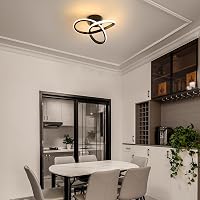 Goeco Modern LED Mennyezeti Lámpa 22W Meleg Fehér 3000K Fekete 5