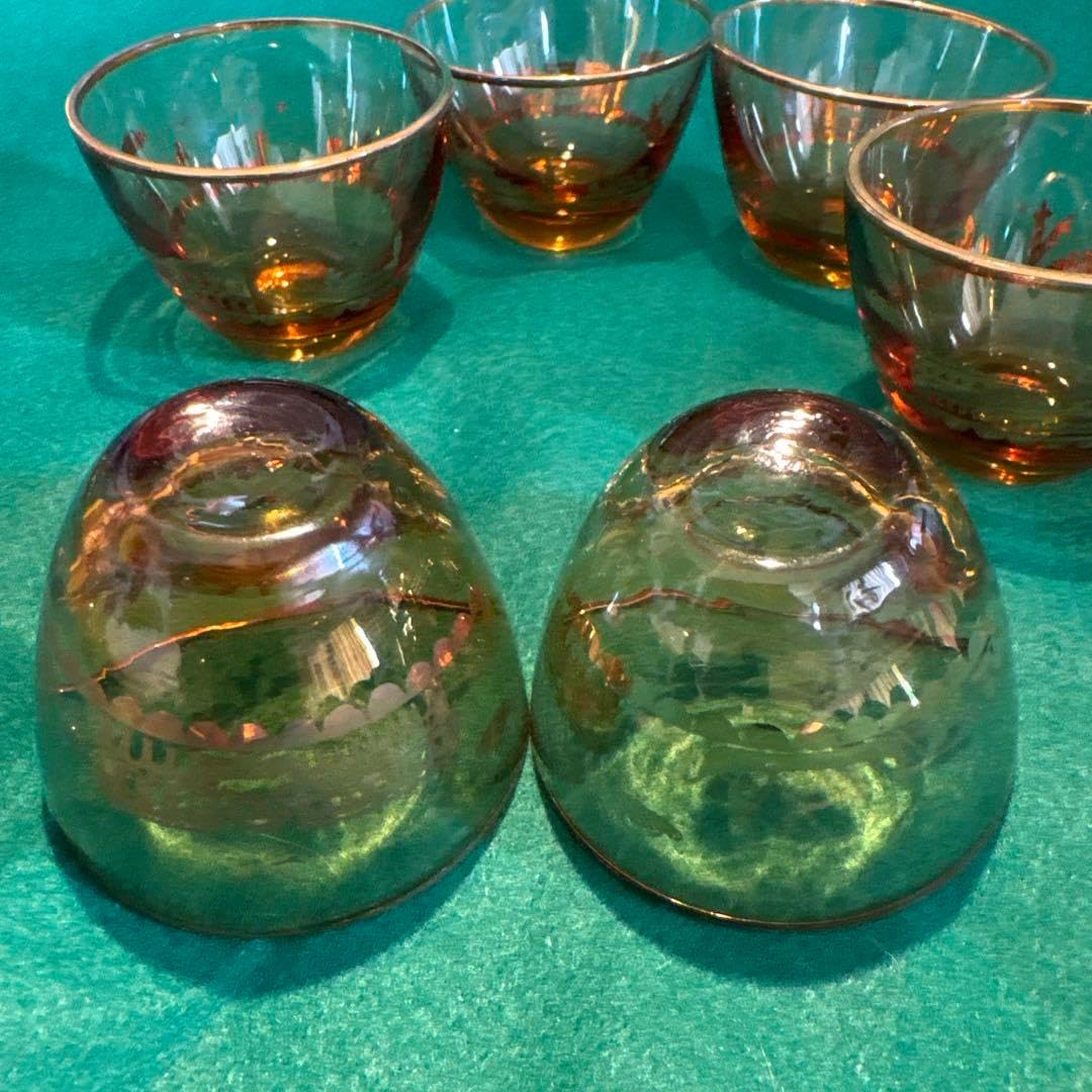 ベネチアンガラス デキャンタとカップのセット ベネチアンデキャンタ