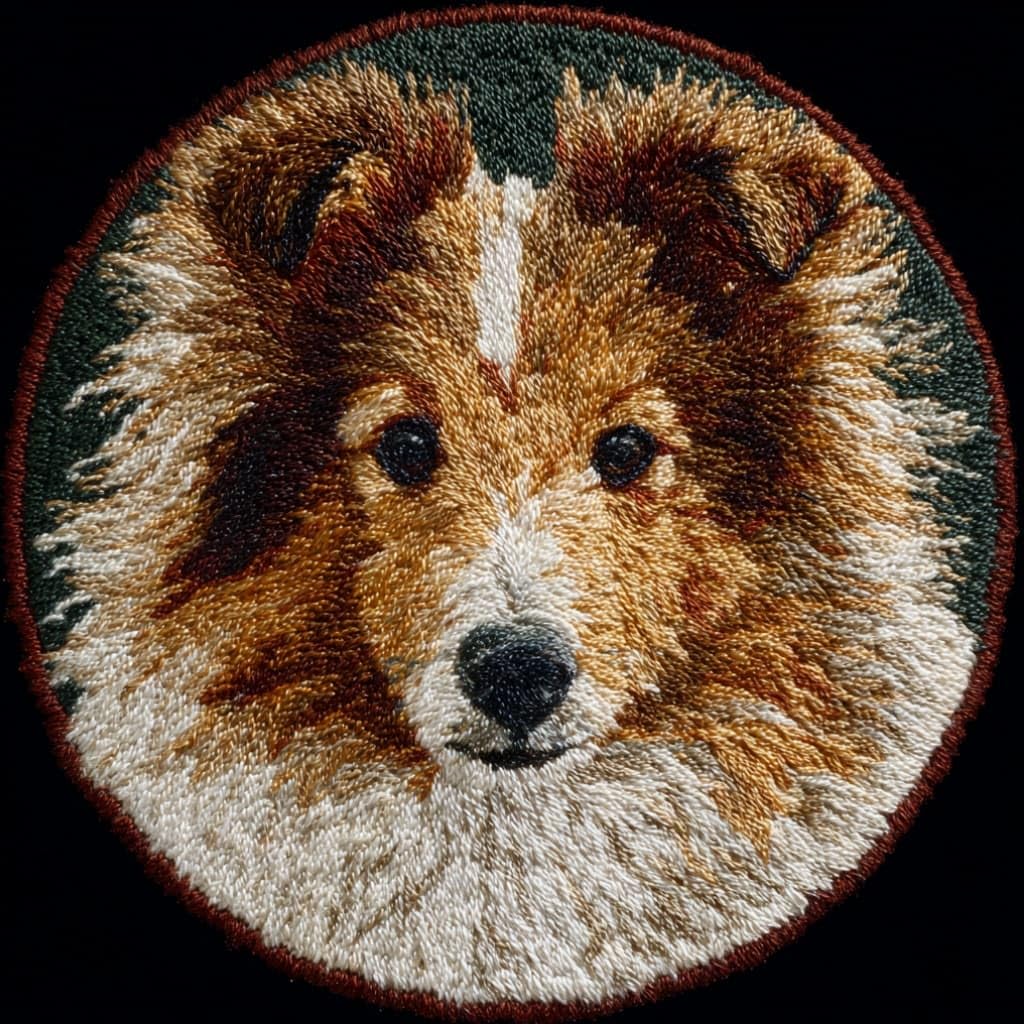 WallustrioaW Round Latch Hook Rug Kits Dog for Adults and Starter 50 * 50Cm
