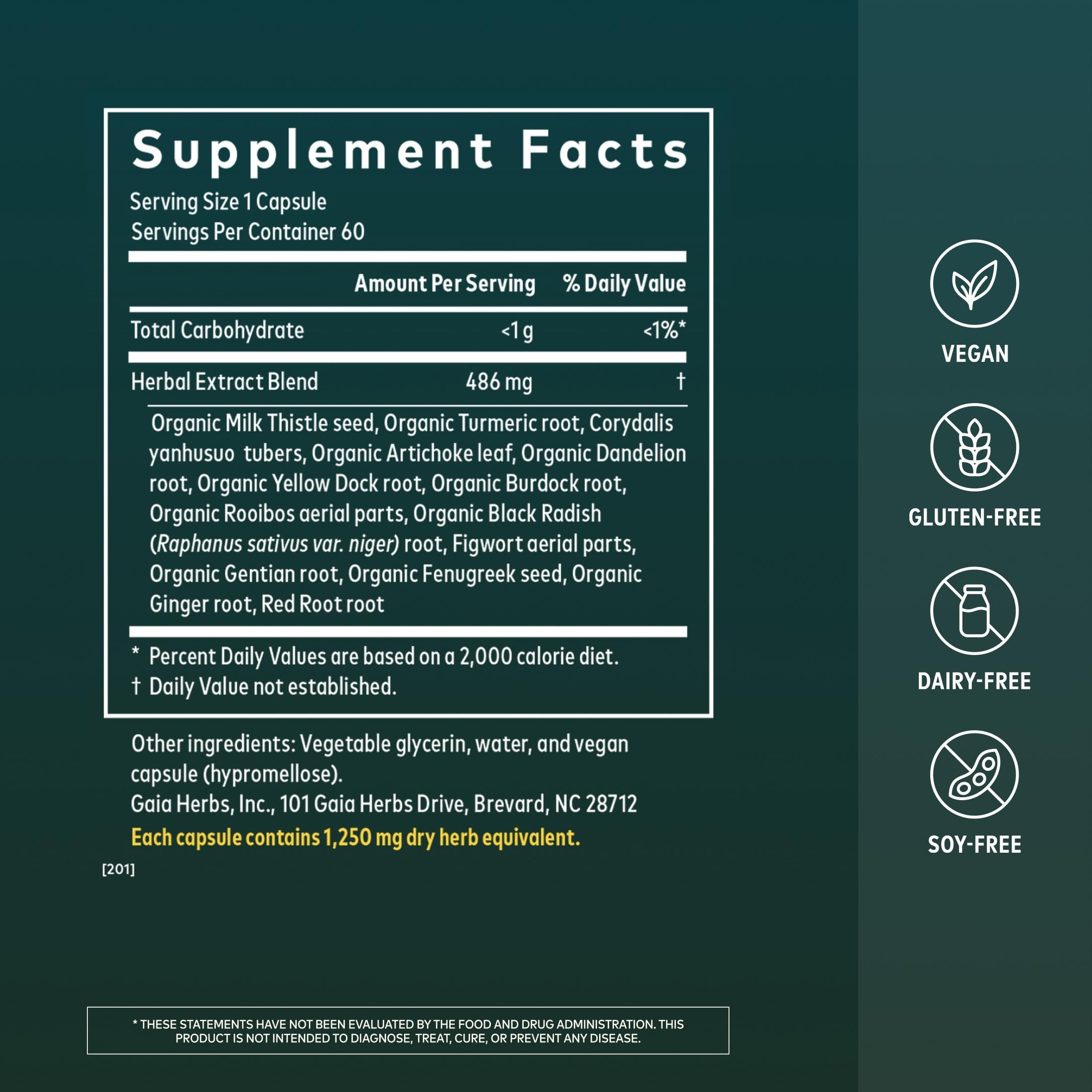 Gaia Herbs Liver Cleanse, 60 Vegan Capsules, 30 Servings — Amazon image 2