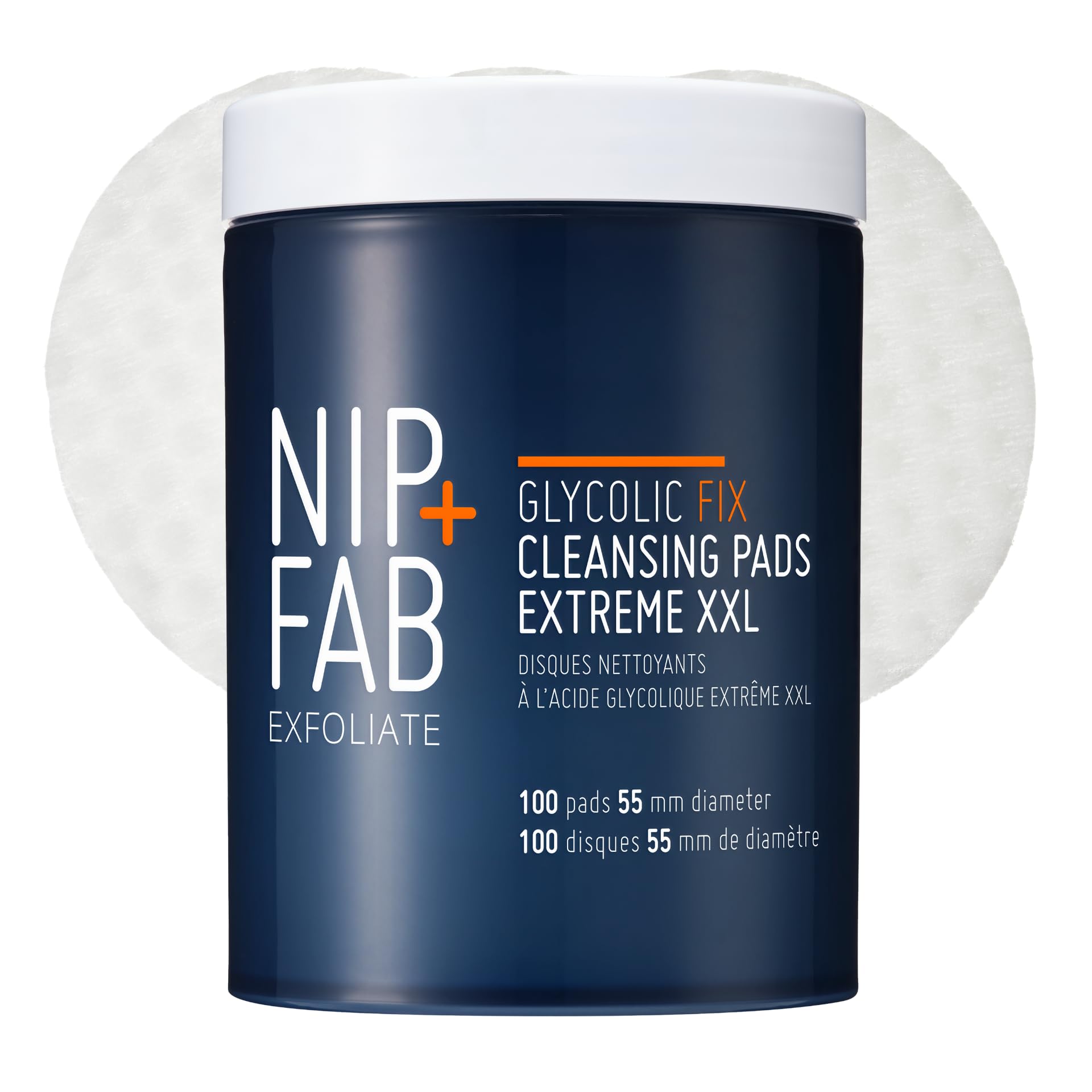 Nip + Fab Glycolic Fix Night Pads Extreme | Złuszczające Płatki do Twarzy | Kwas Glikolowy | Peeling do Twarzy | Kwas AHA | 100 Sztuk