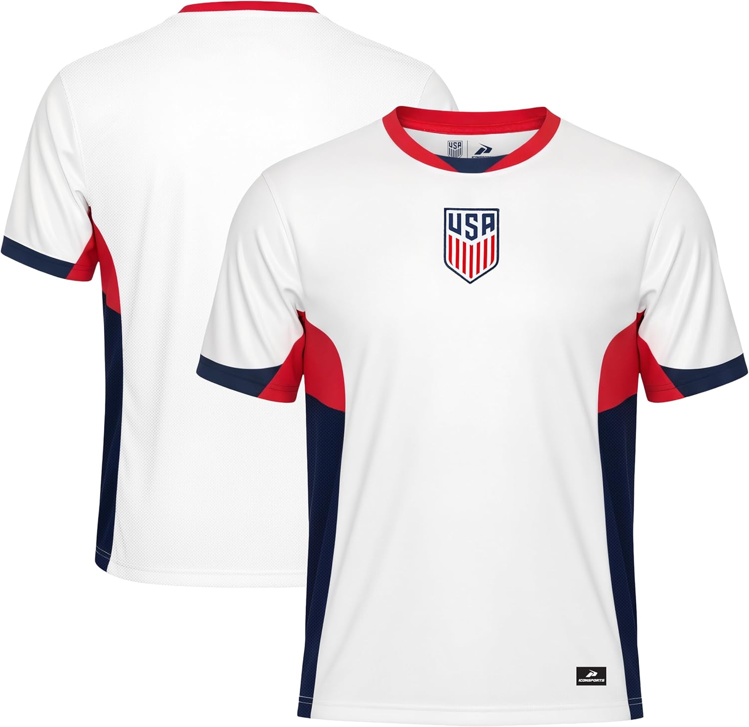 Icon Sports Officially Licensed US Soccer Federation Game Day Shirt - Unisex Adult - Image 2