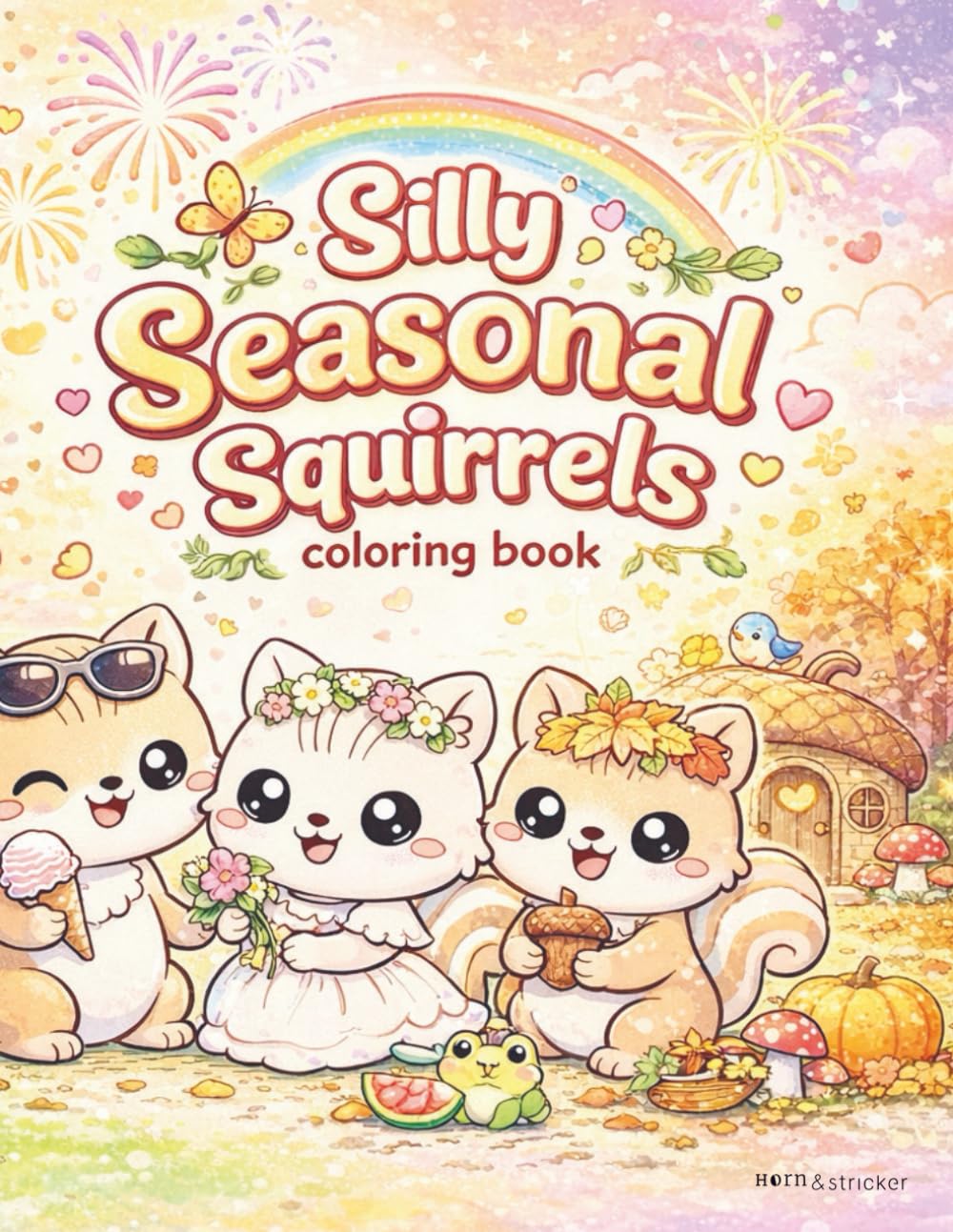 Silly Seasonal Squirrels: Coloring Book (seasonal coloring book)