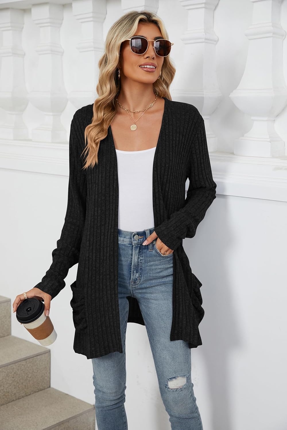 Lightweight Cardigans for Women Fashion Casual Oversized Long Sleeve Cardigan Sweater Loose Dressy Fall Holiday Tops - Image 6