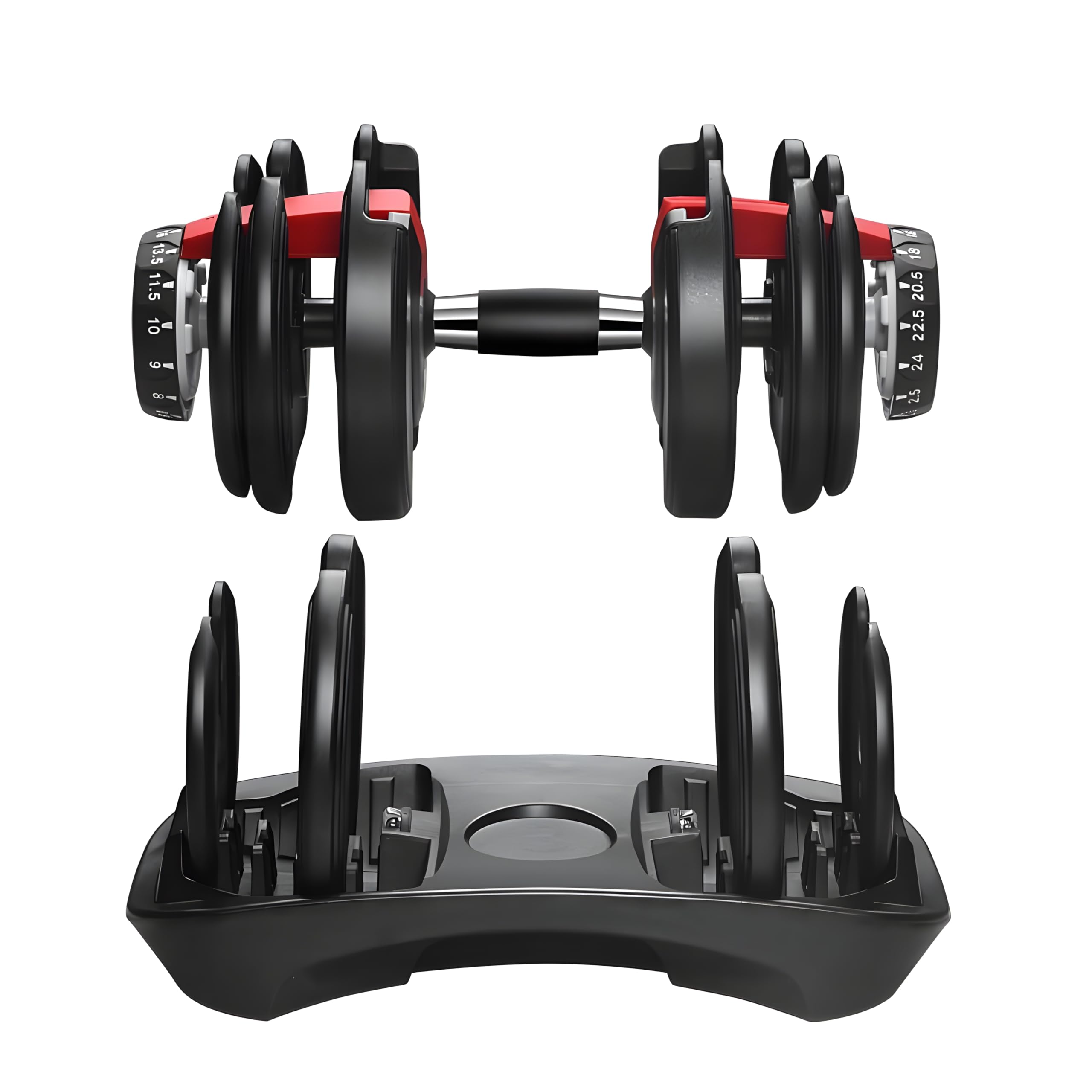Adjustable Weight Dumbbells for Home Gym Iron Dumbbells1 pcs Easily Change Weight Dambal for Fitness Gym Equipment Dumbbell for Workout (Black, Adjustable 2.5 kg to 24 kg) (B0DG5DY9K1) Amazon Price History, Amazon Price Tracker