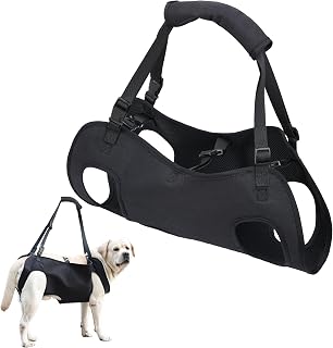 Dog Lift Harness Backpack, Support & Recovery Carrier, Pet Rehabilitation Lifts Bag Adjustable Breathable Straps for Joint Injuries, Elderly Dogs, Walking, Up-Stairs, Grooming (Large)