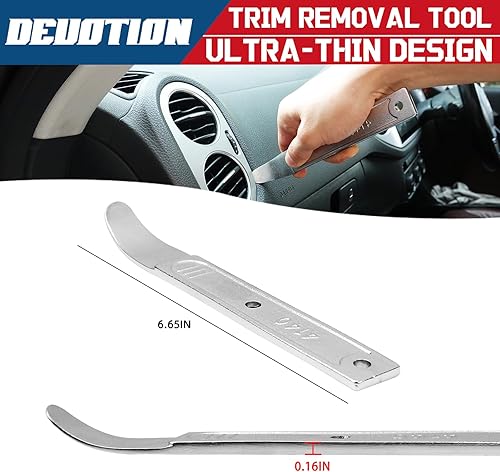 Miniatura 3 de TYRWEEY 4140 Herramienta de palanca, herramienta de extracción de molduras de palanca, herramienta de palanca, barra de palanca de bolsillo, kit de