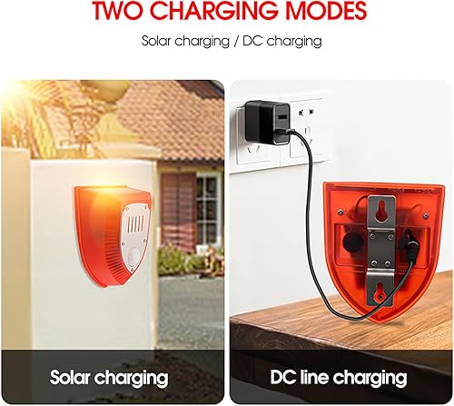 Miniatura 4 de Alarma solar con sensor de movimiento para exteriores luces solares de alarma de seguridad con ladridos de perro y sonido de disparo, fabricante de