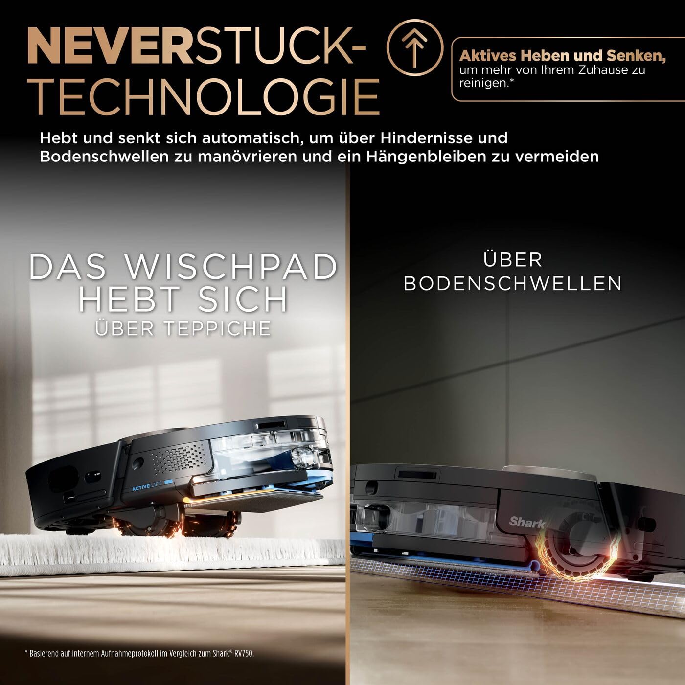 Shark PowerDetect 2-in-1 Roboter Staubsauger & Wischmopp Schwarz